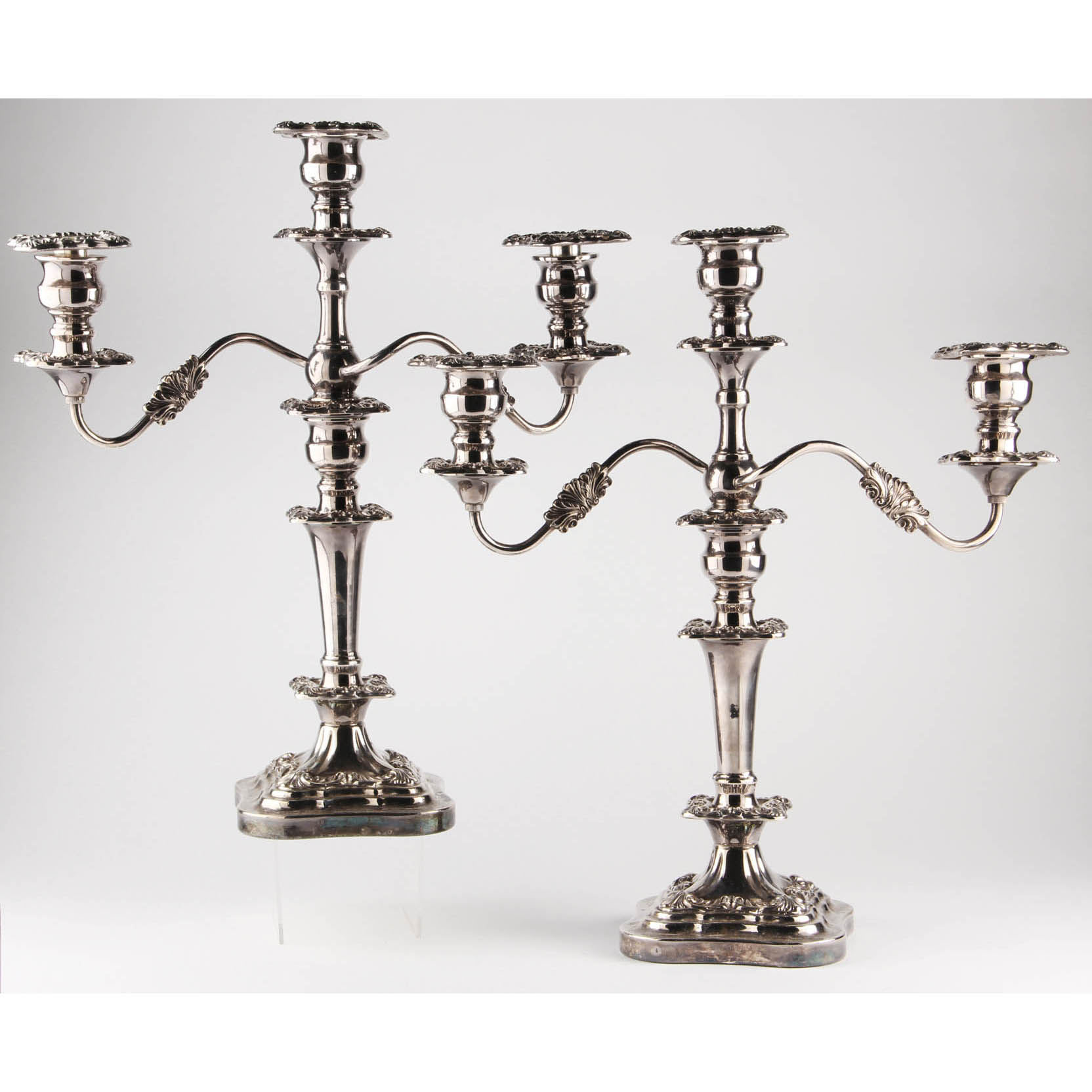 Pair of F.B. Rogers Silverplate Candelabra (Lot 25 - Estate
