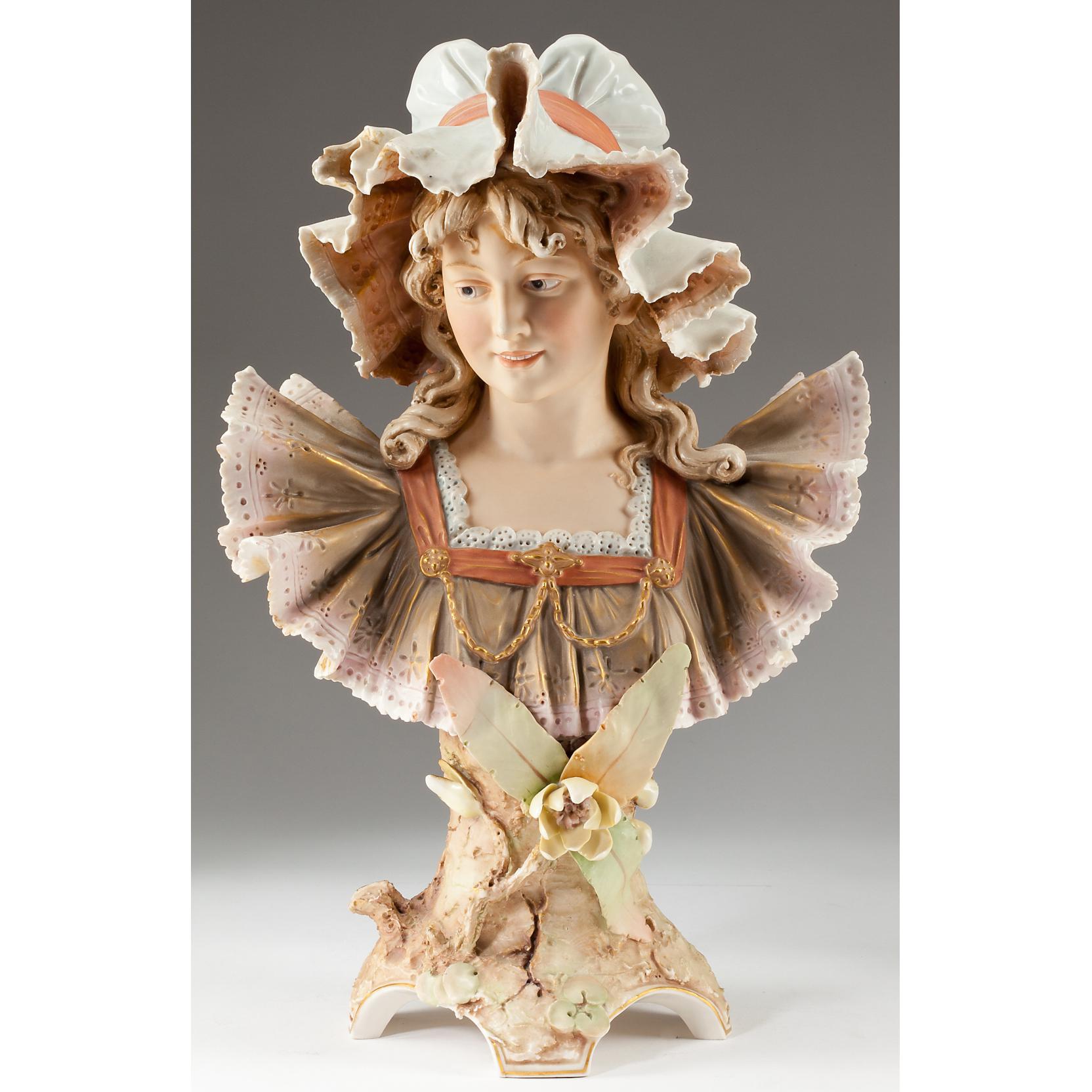 Royal Dux Bust of a Blonde Beauty (Lot 341 - Fall Estate