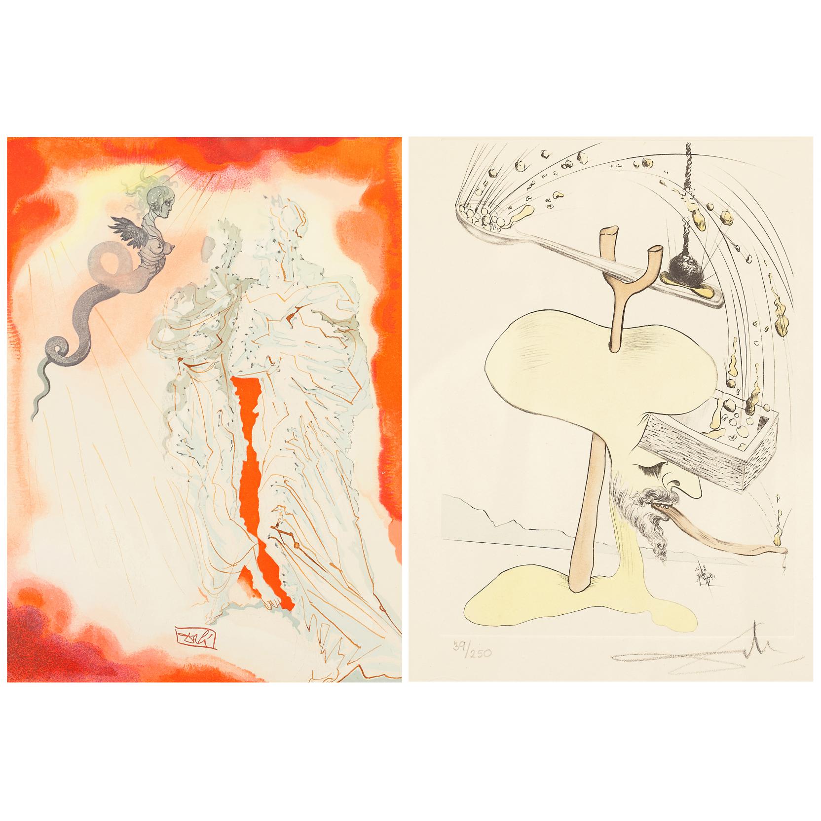 Two Salvador Dali Lithographs (Lot 498 - The Fall Catalogue