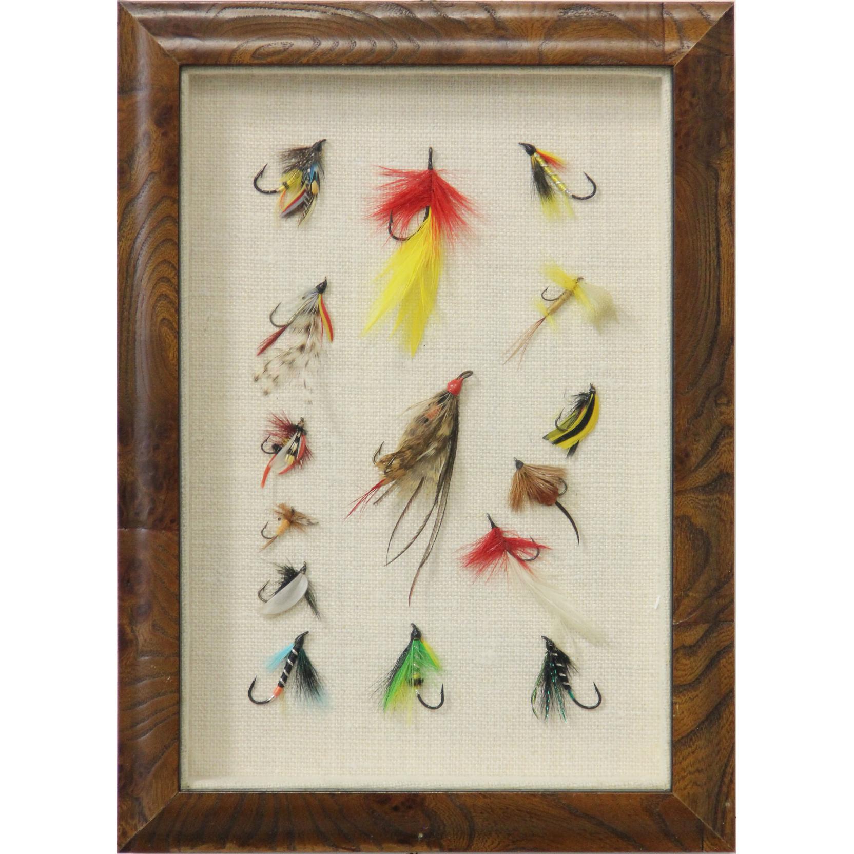7 Mouches De Pêche à La Truite Encadrées - Assortment - Neuf - Pour Décoration Ou Cadeau