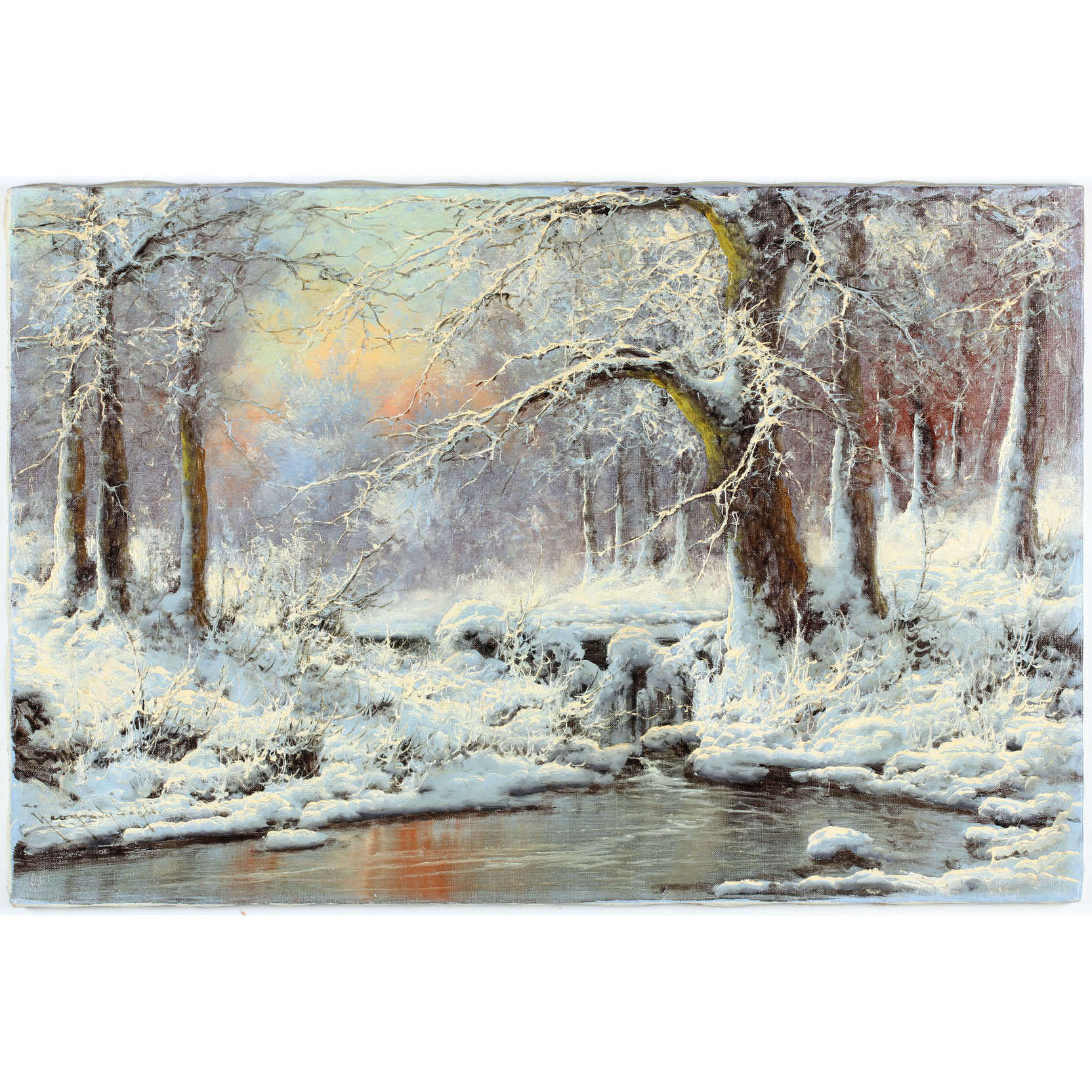 Laszlo Neogrady (Hun., 1896-1962), Snowy Brook (Lot 398 - The
