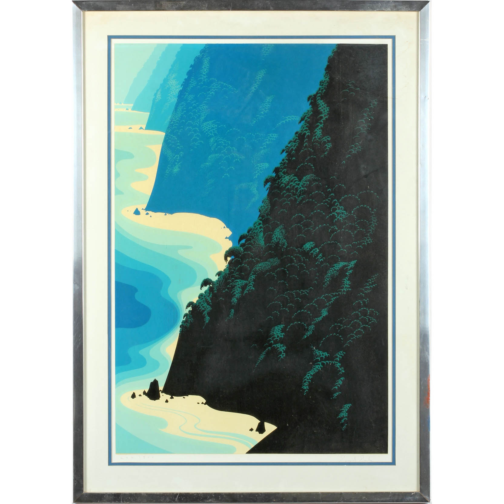 Eyvind Earle (CA, 1916-2000), Big Blue Sur (Lot 390 - The Summer