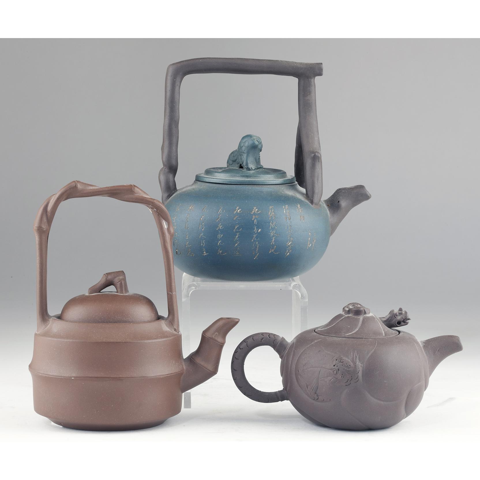 three-yixing-teapots