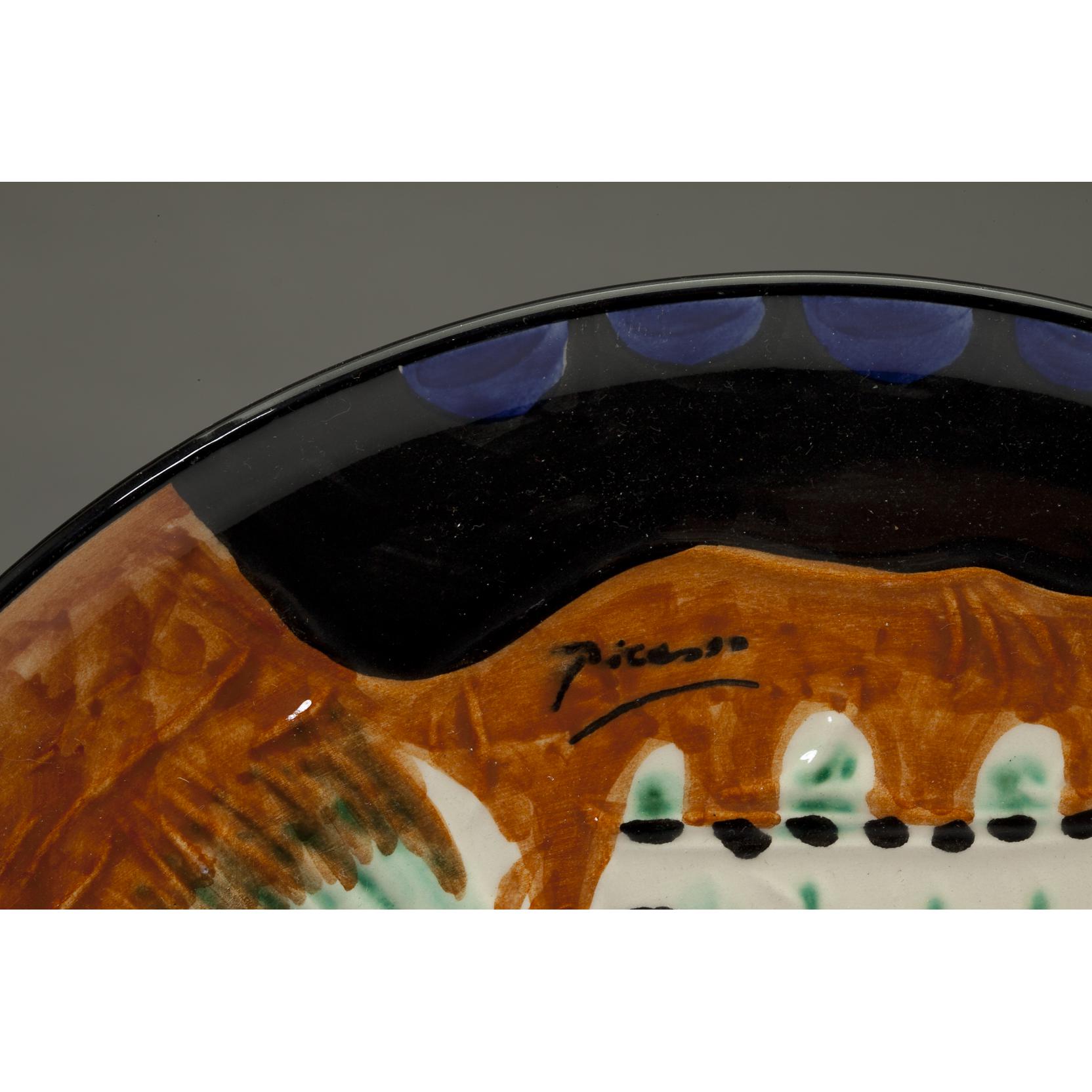 Three Ceramic Abstract Plates After Pablo Picasso (Lot 8 - The 