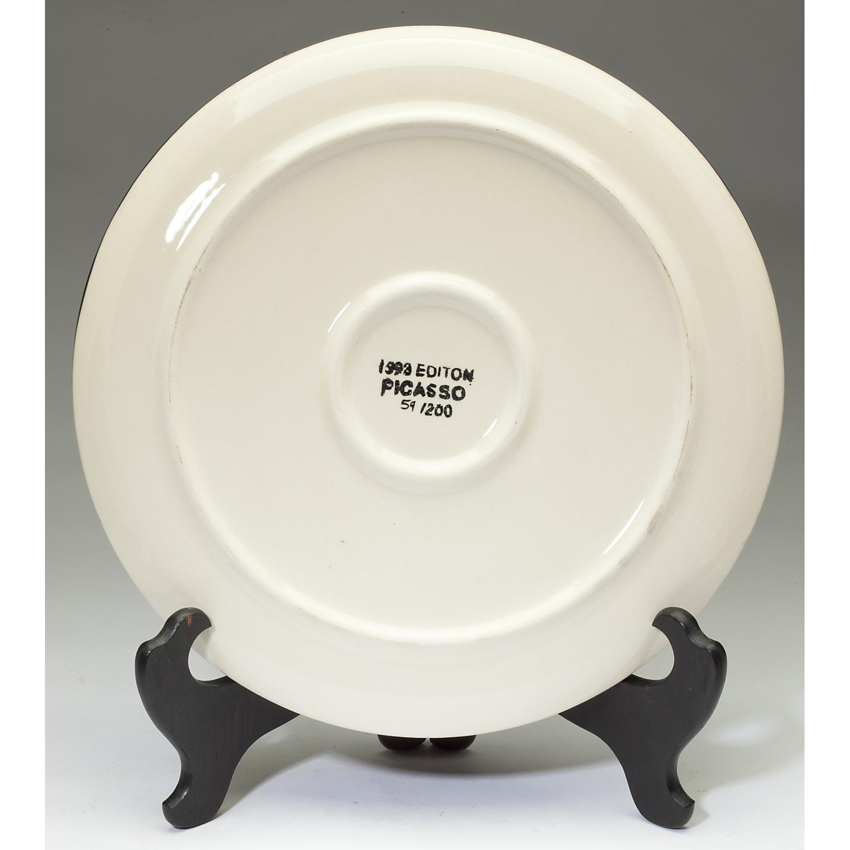 Three Ceramic Abstract Plates After Pablo Picasso (Lot 8 - The 