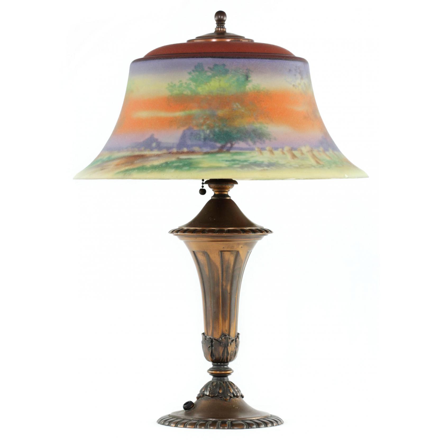 Pairpoint Reverse Painted Table Lamp (Lot 328a - The Summer