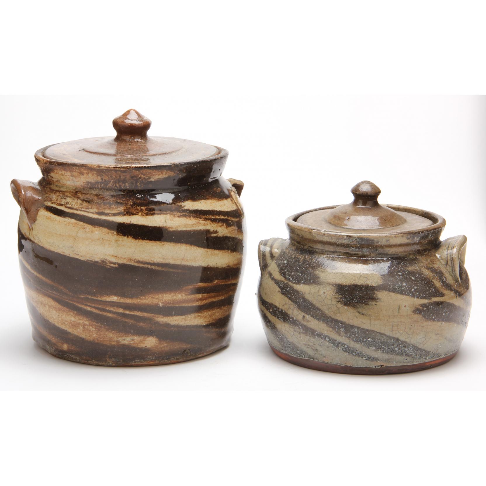 nc-pottery-two-swirl-beanpots