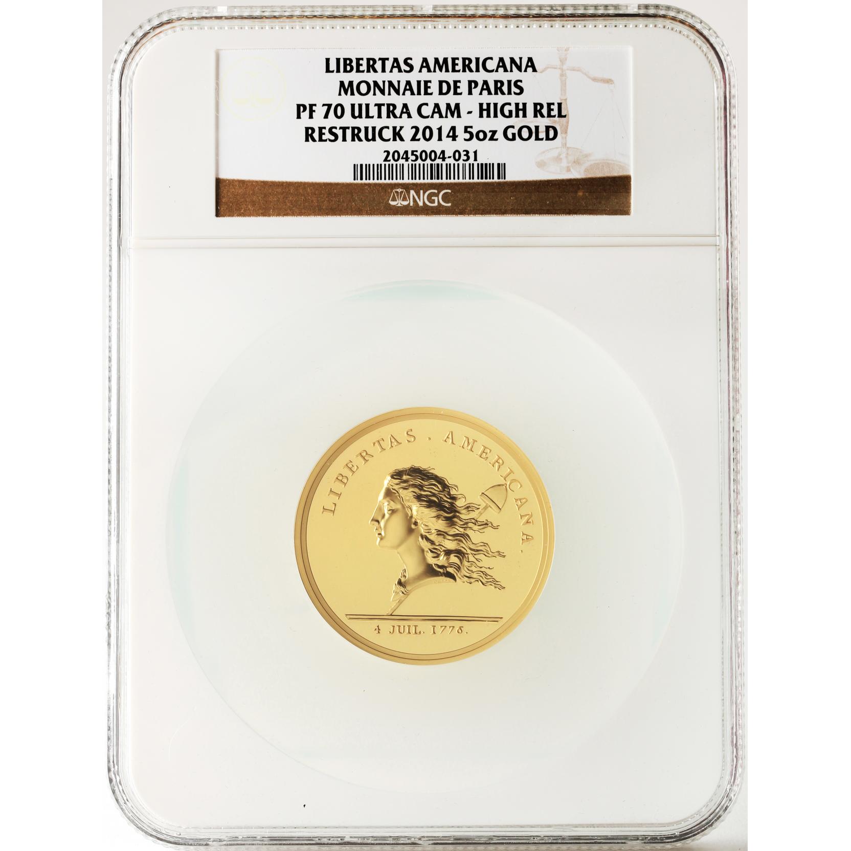 2014 リベルタス アメリカーナ 5オンス シルバー NGC PF70 2014 リベルタス アメリカーナ 5オンス シルバー NGC PF70