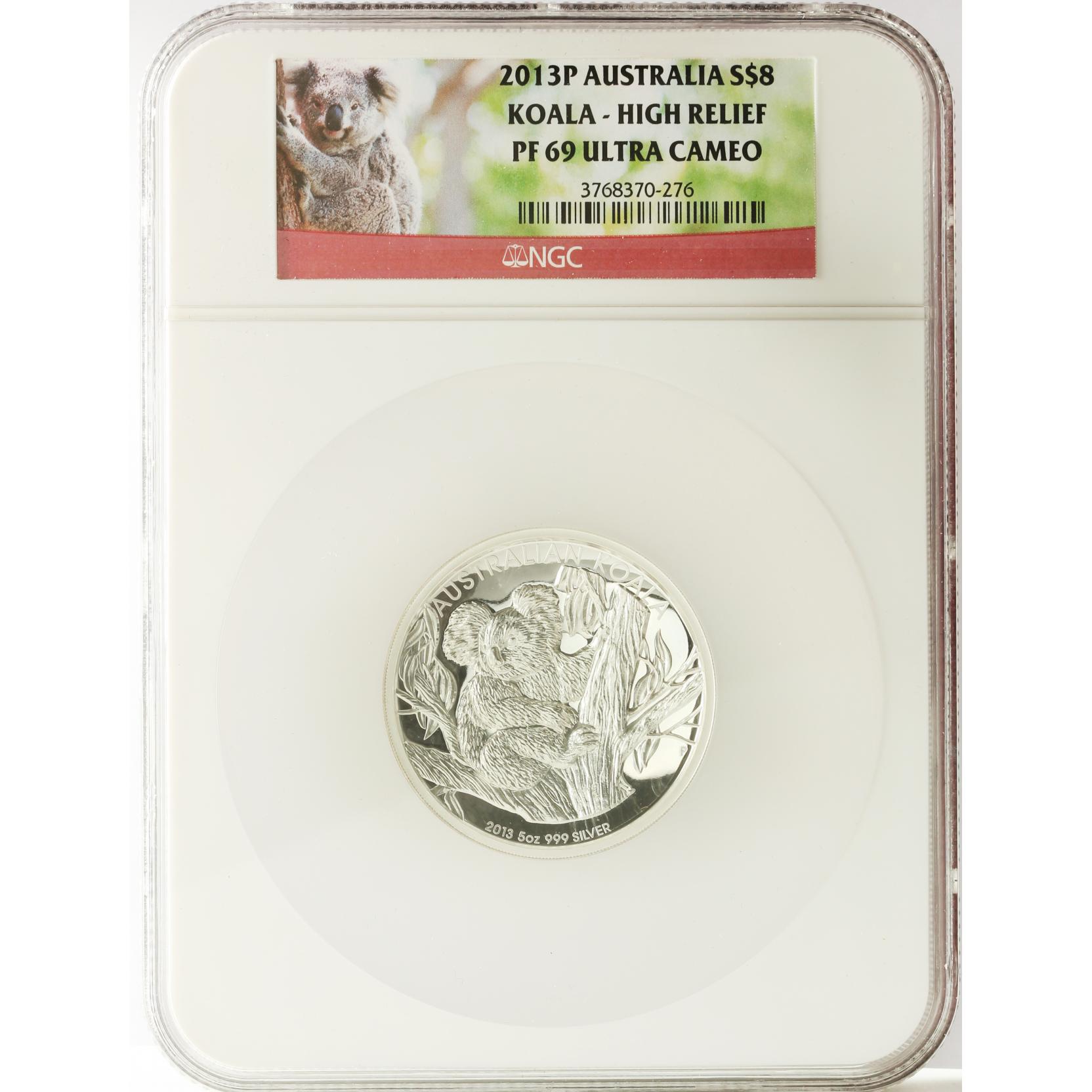 Australia, 2013-P $8 Silver 5 oz. Koala (Lot 2174 - The Donald