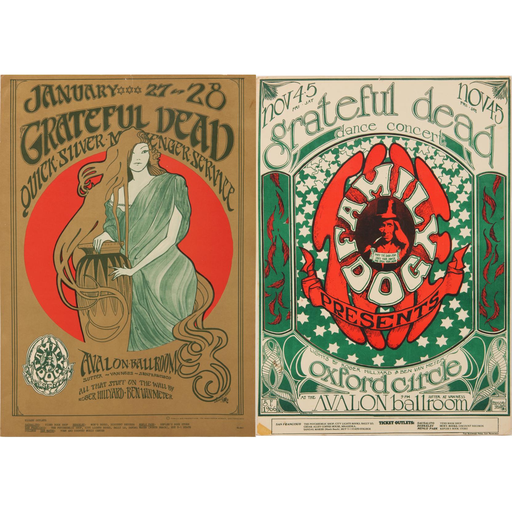Two 1960's Grateful Dead Posters (Lot 3 - Collection of Vintage
