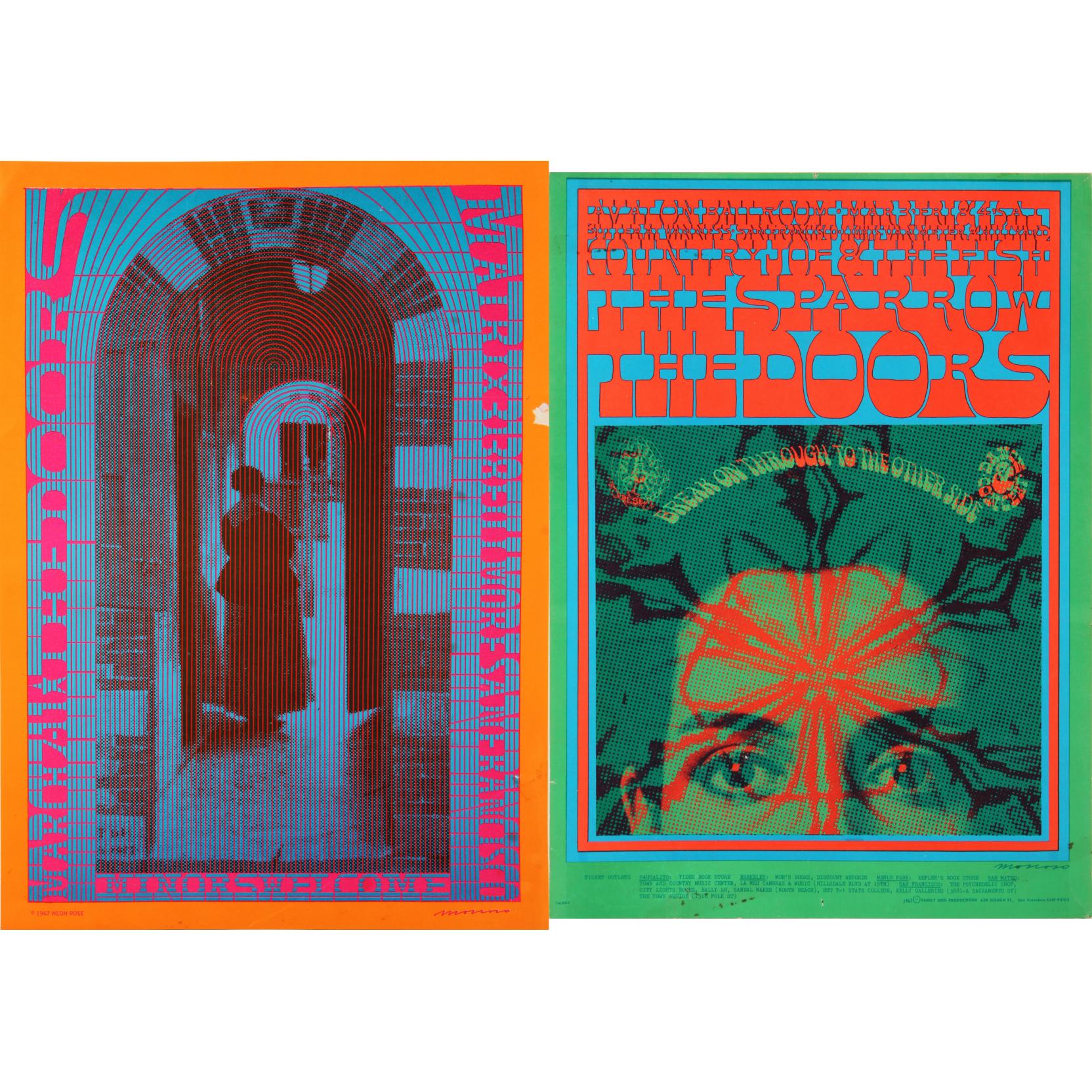 Two 1967 Concert Posters for The Doors (Lot 6 - Collection of