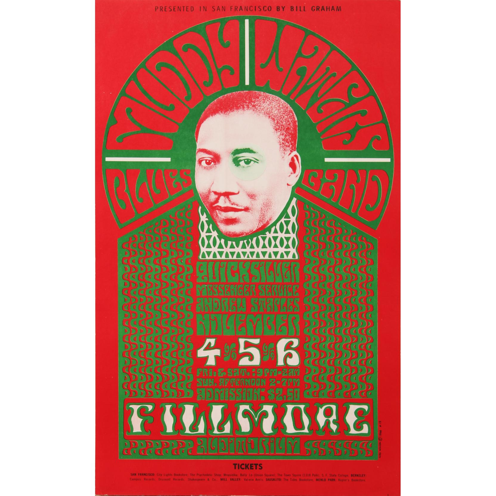 フィルモア1966ポスター/Muddy waters フィルモア1966ポスター/Muddy waters Muddy Waters Blues band 1966