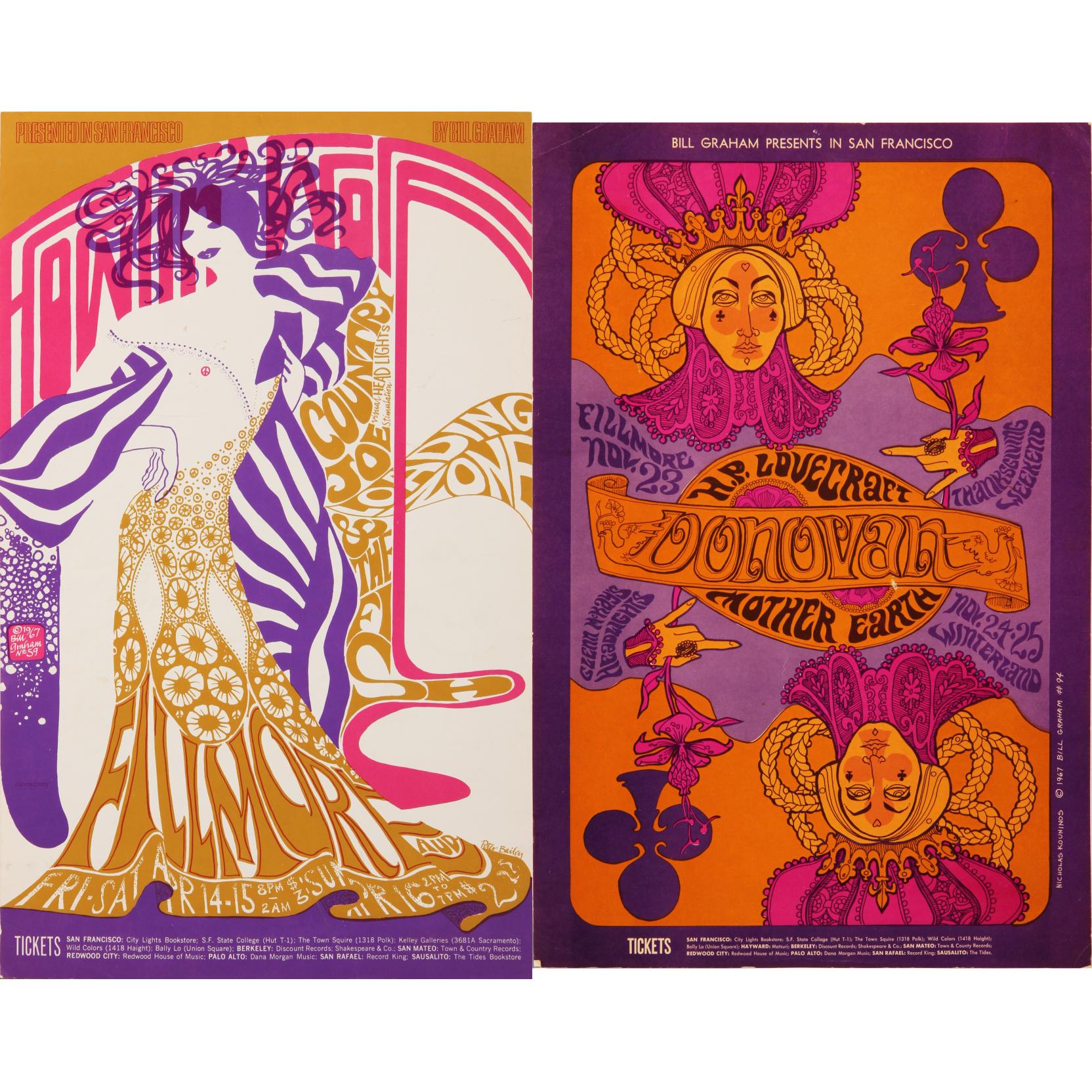 蘇芳ページ Two 1967 Concert Posters (Lot 32 - Collection of Vintage