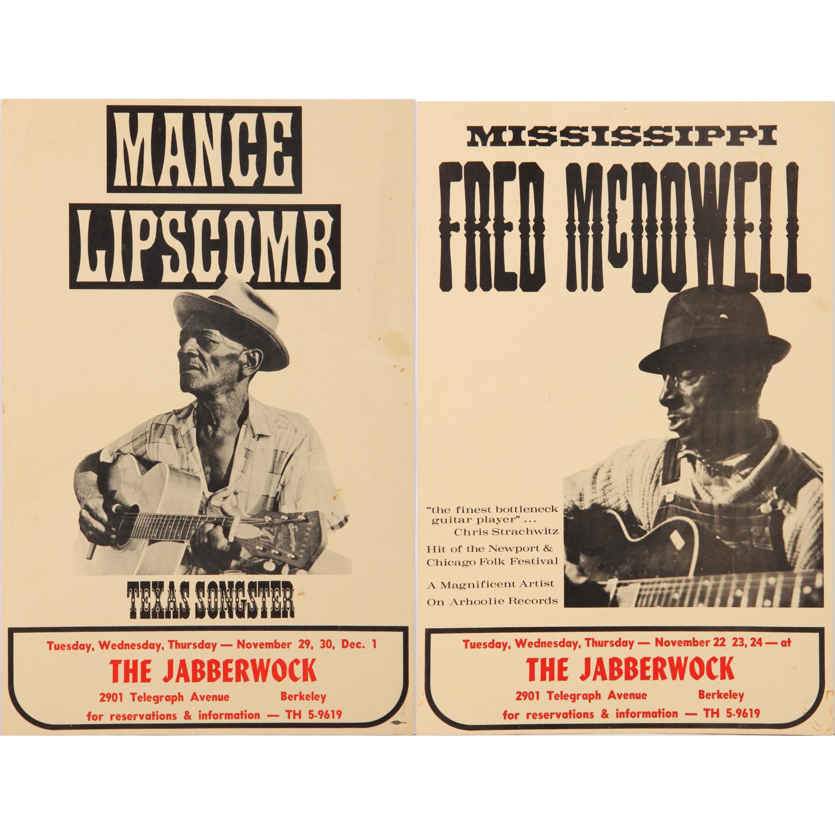 Two 1966 Blues Posters from The Jabberwock (Lot 49 - Collection of