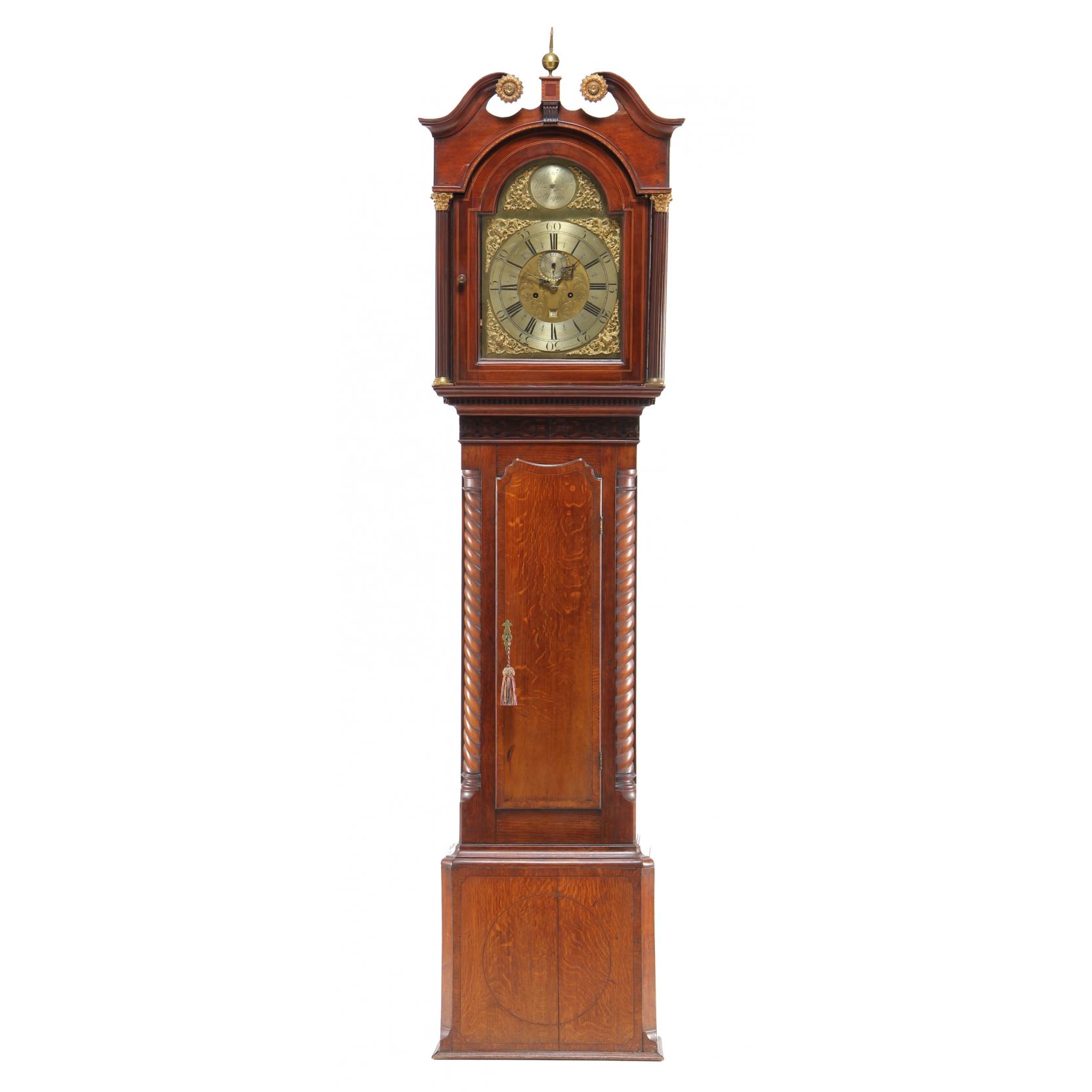 George III Inlaid Tall Case Clock, Thomas Winstanley (Lot 610