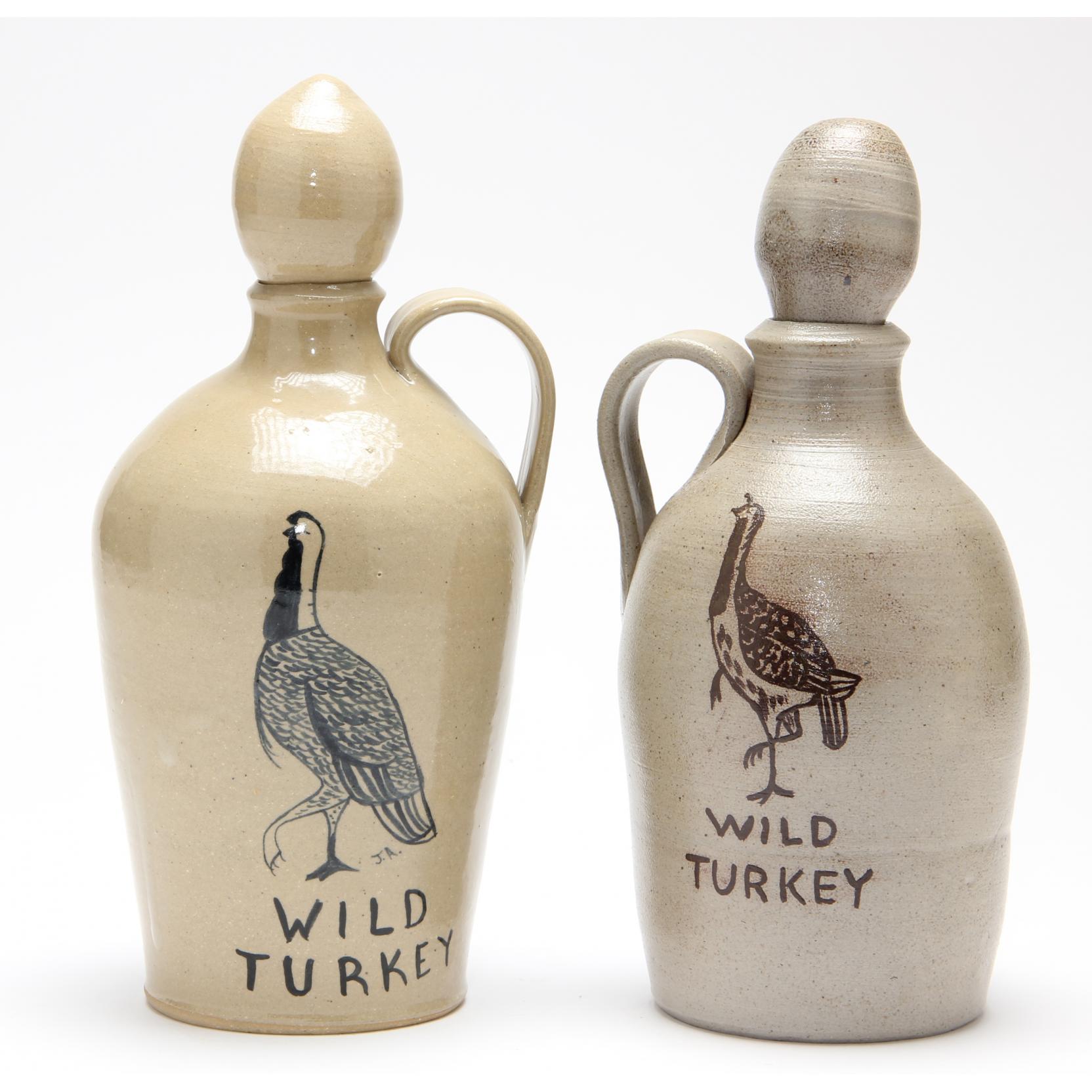 Two Wild Turkey Jugs, R. Emmit Albright (Lot 4 - The Neil and Jan
