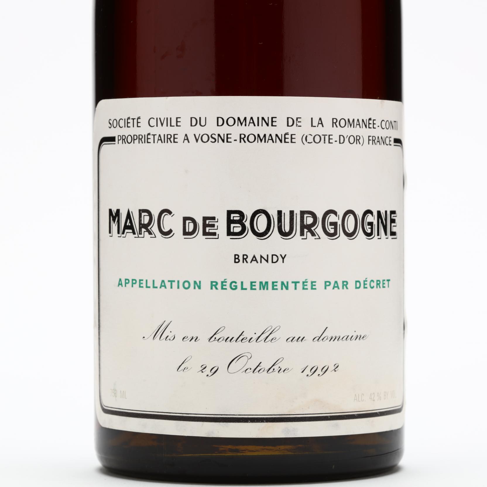 Marc de Bourgogne Brandy - Vintage 1978 (Lot 2039 - Session