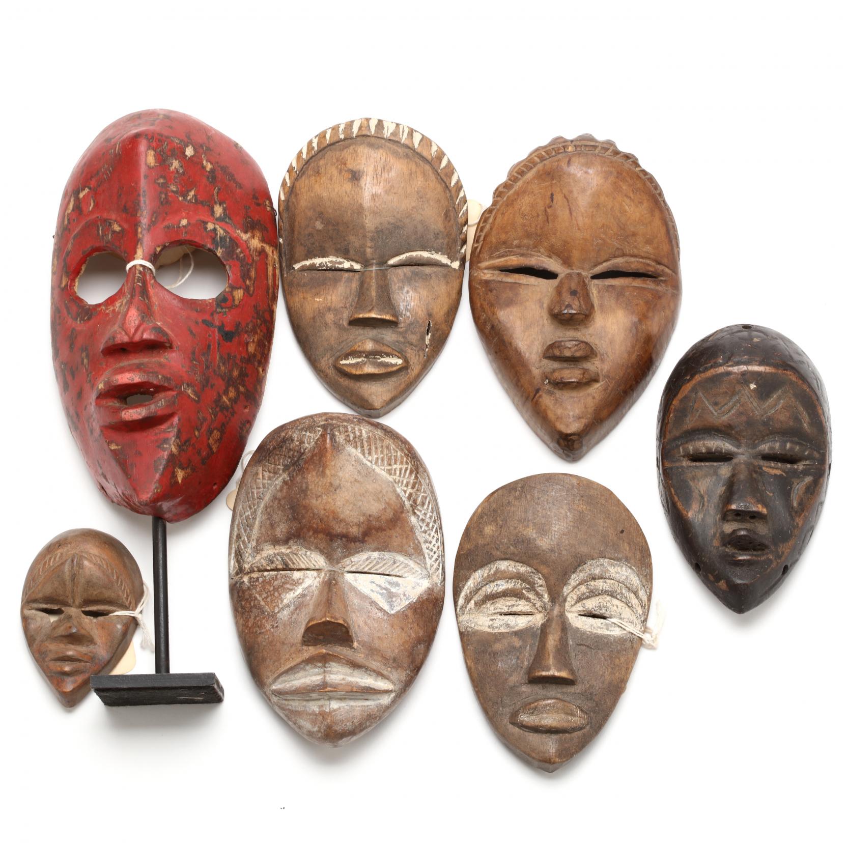 Liberia or Ivory Coast, Seven Dan Passport Masks (Lot 39