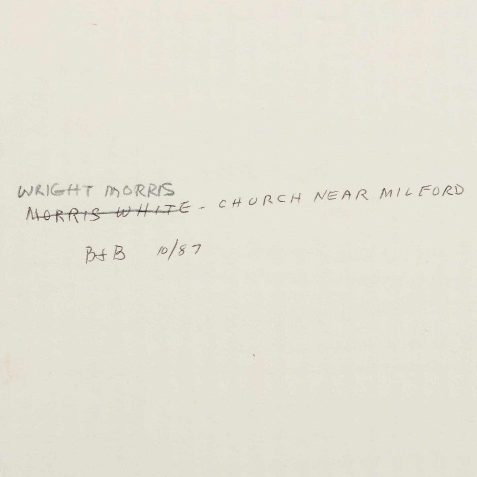 Wright Morris (NE, 1910-1989), Church, Near Milford, Nebraska (Lot