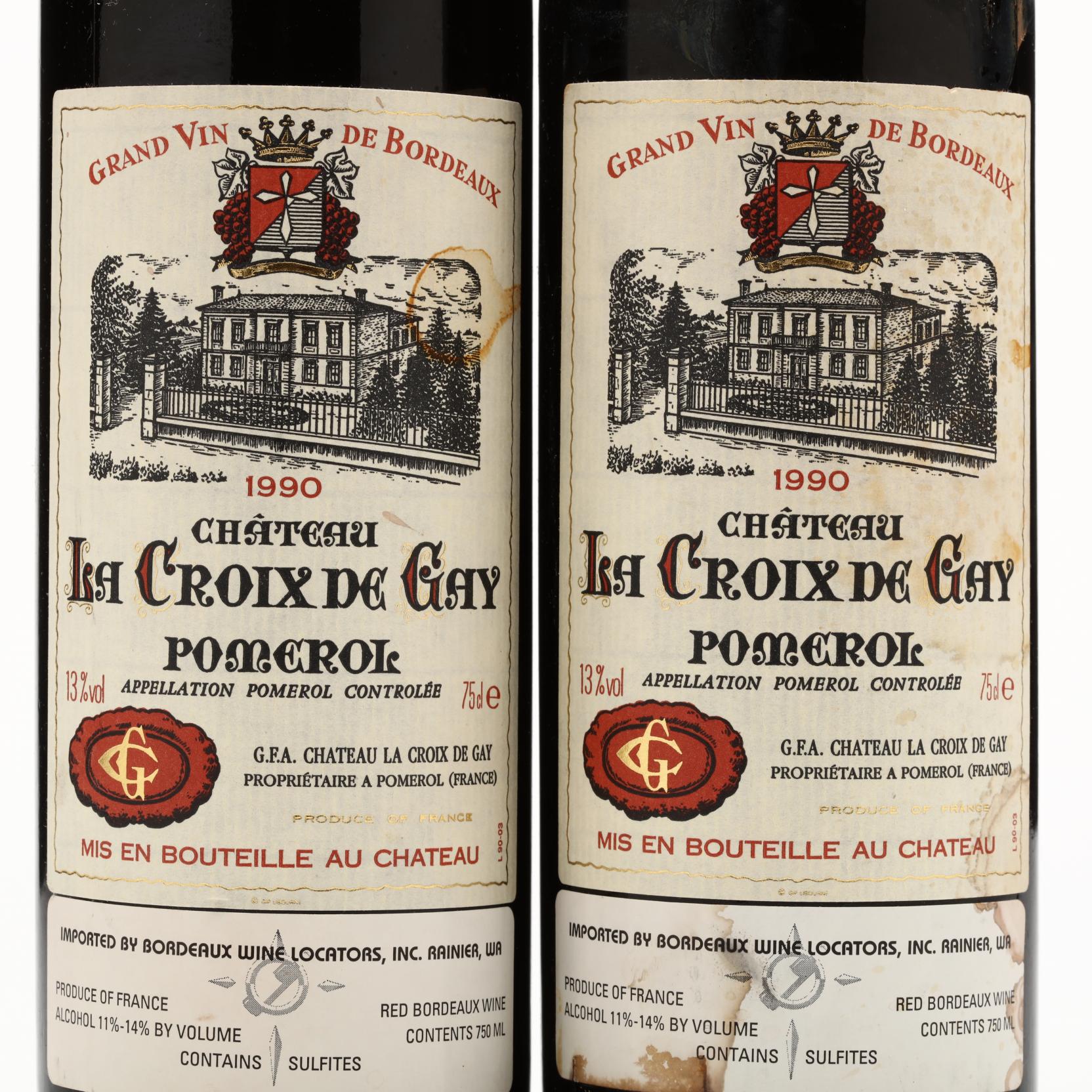 Chateau La Croix de Gay - Vintage 1990 (Lot 3138 - Session I: The
