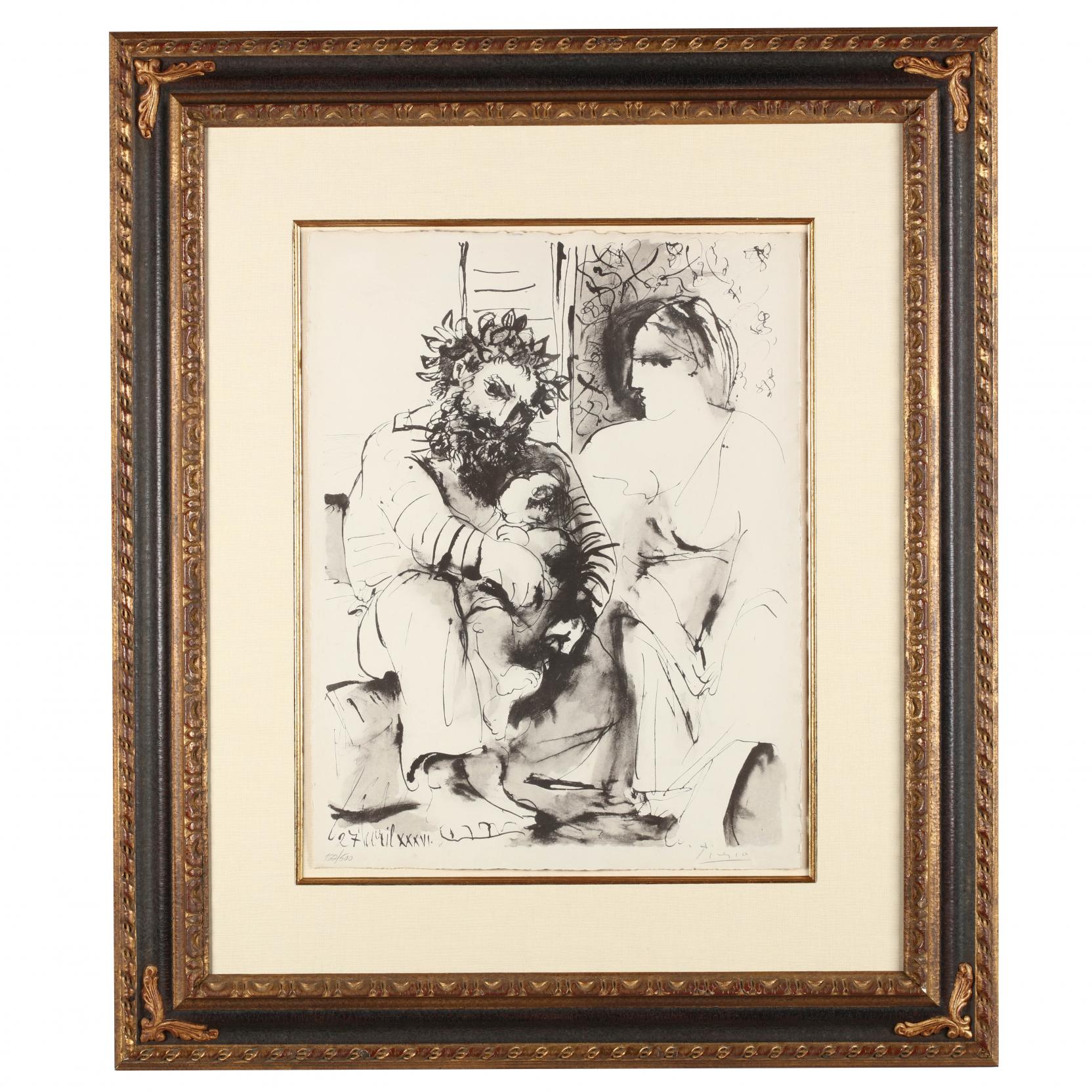 Pablo Picasso (Spanish, 1881-1973), Scène de Famille/27 Avril