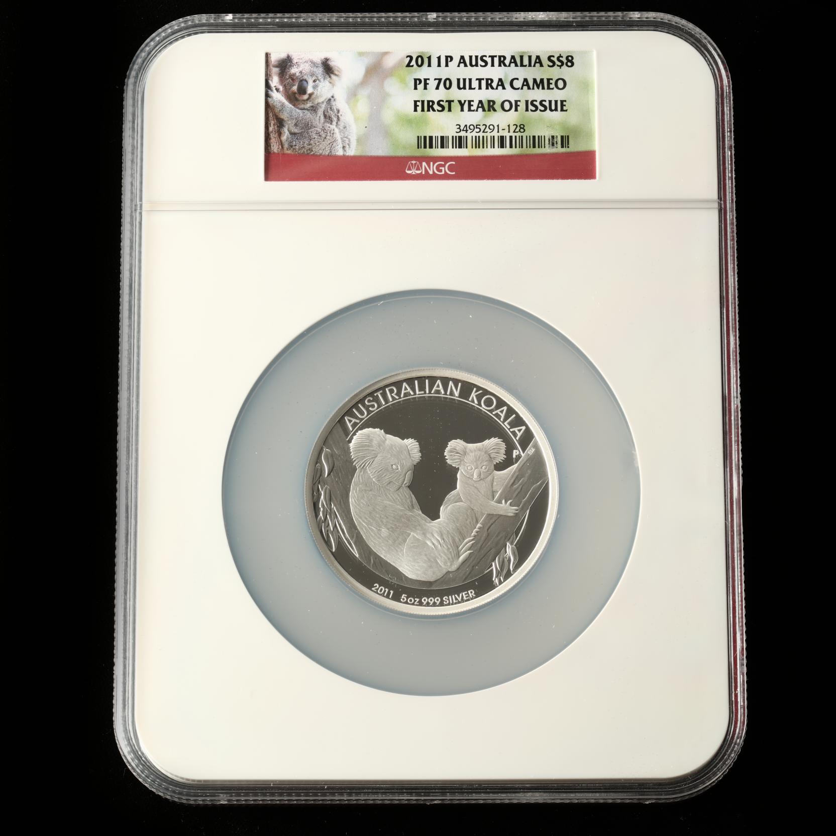 Australia, 2011P Silver $8 Koala, NGC PF70 Ultra Cameo (Lot 3115