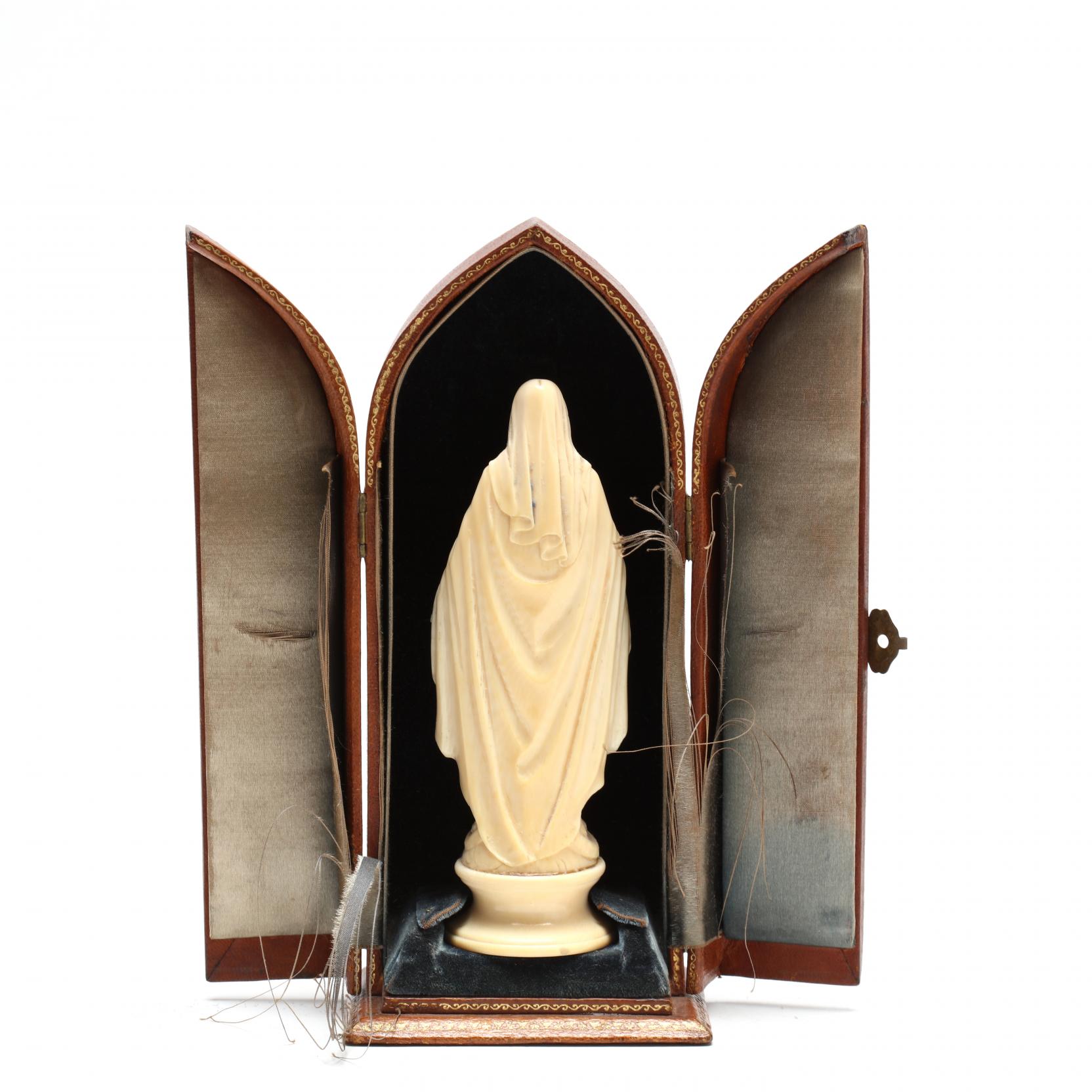 Carved Ivory Statue of The Virgin Mary (Lot 1410 - The Estate of