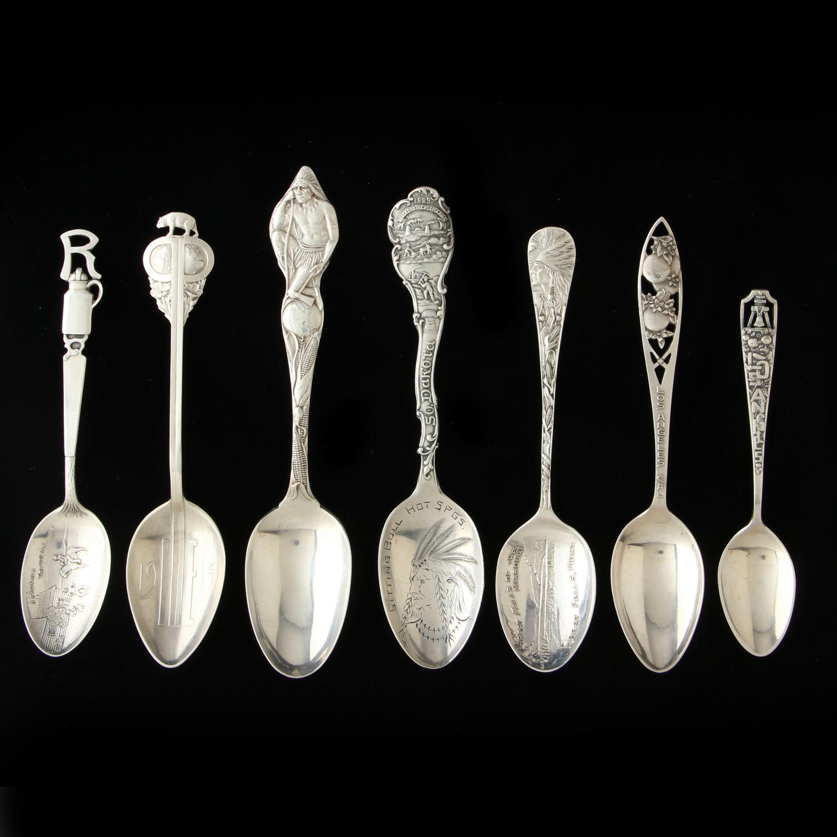 Seven Sterling Silver Souvenir Spoons (Lot 268 - )