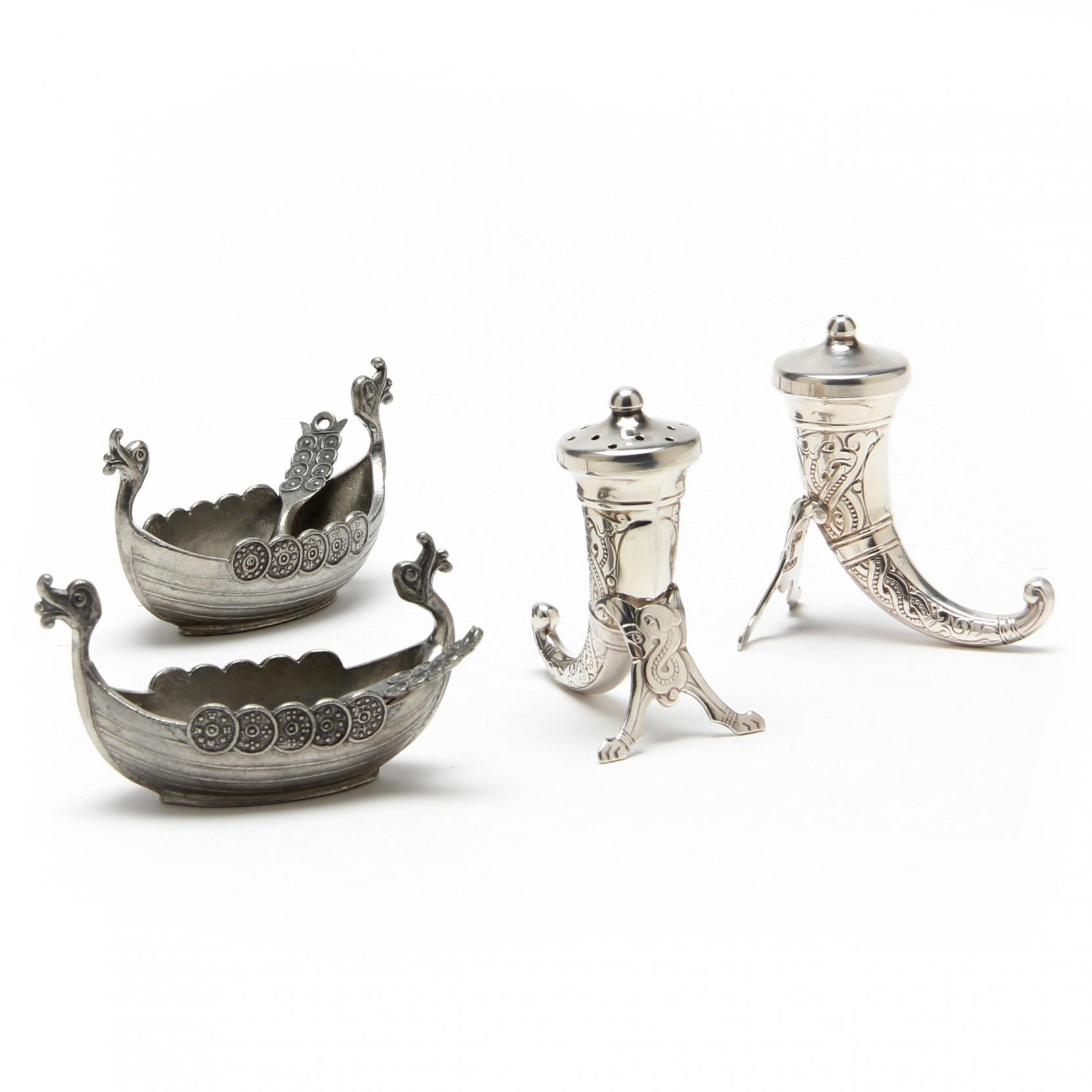 A Pair of Norwegian Sterling Silver Shakers by Magnus Aase (Lot