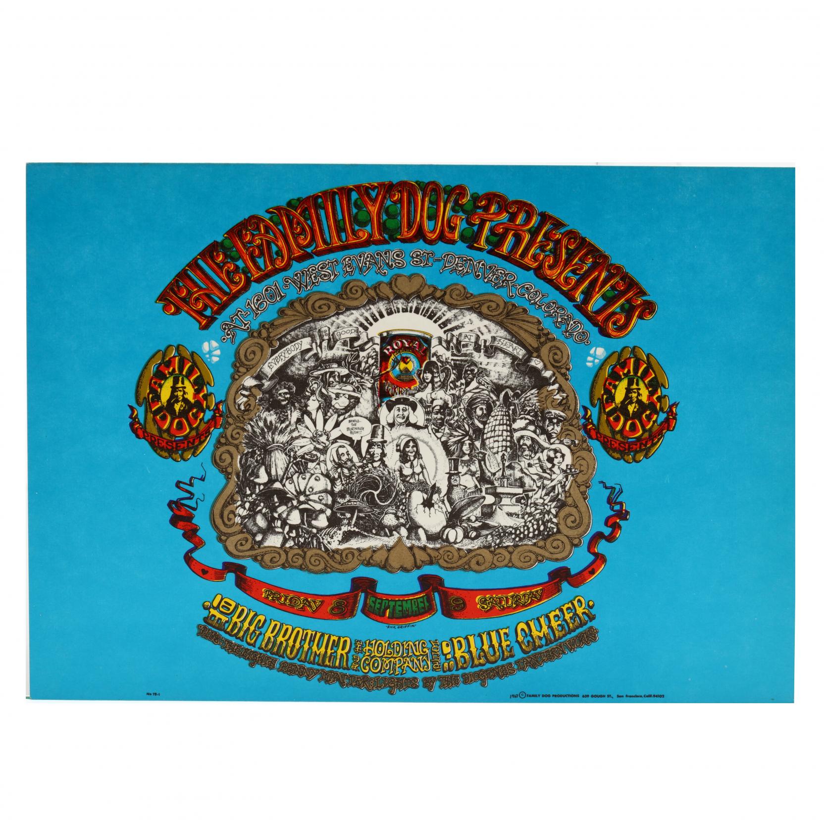 1967 familydog VictorMoscoso ビンテージ ポスター② Victor Moscoso Concert Poster Group (Family Dog/Neon Rose
