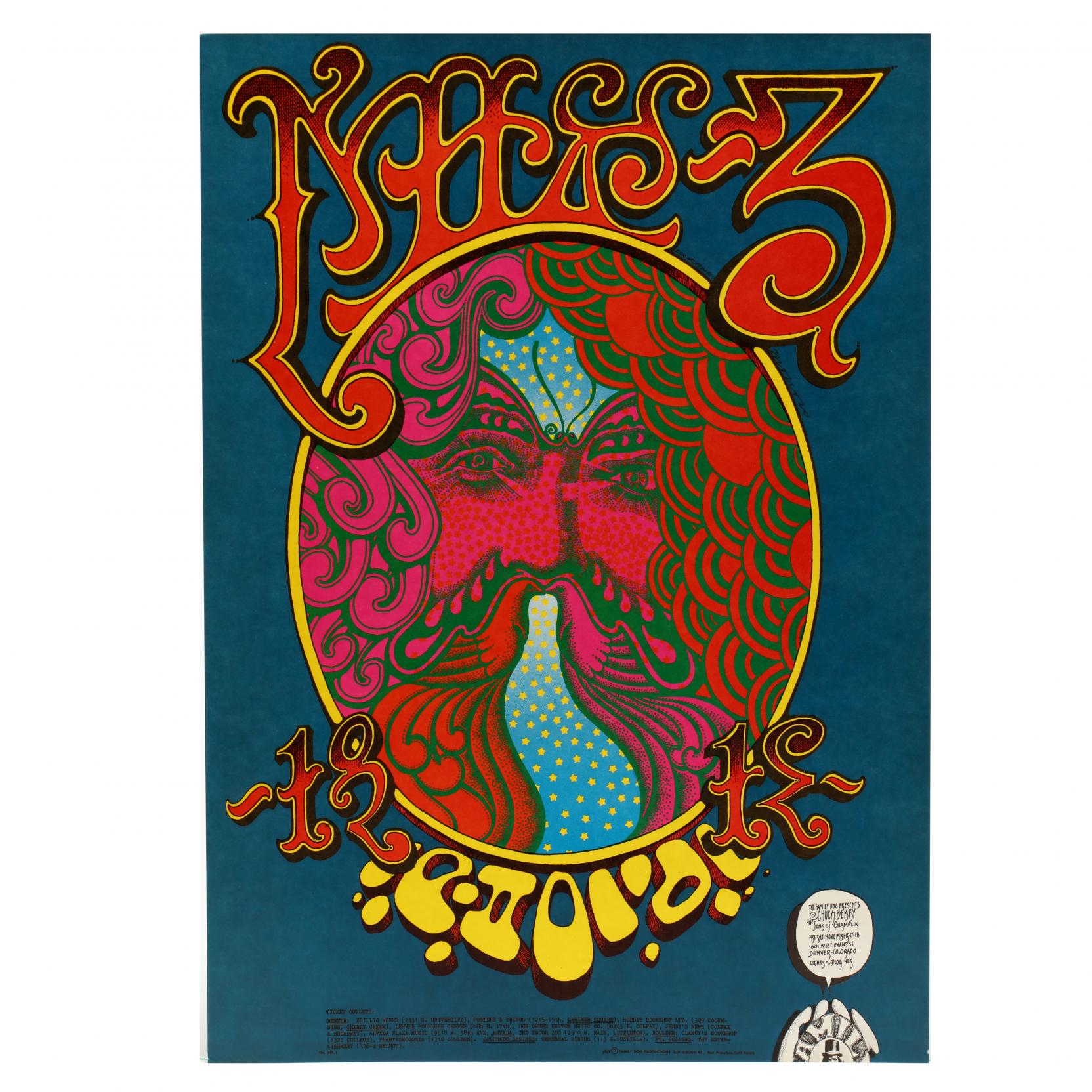 Two 1967 Family Dog Denver Concert Posters by Rick Griffin and