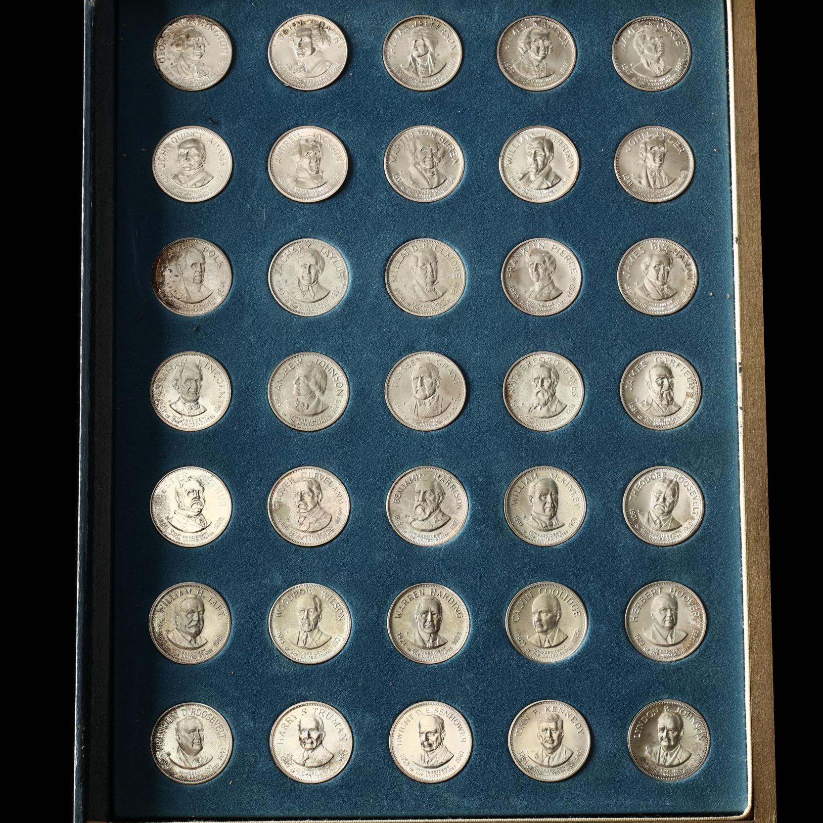 Franklin Mint Set of 35 Sterling Silver Coins (Lot 2065 - The