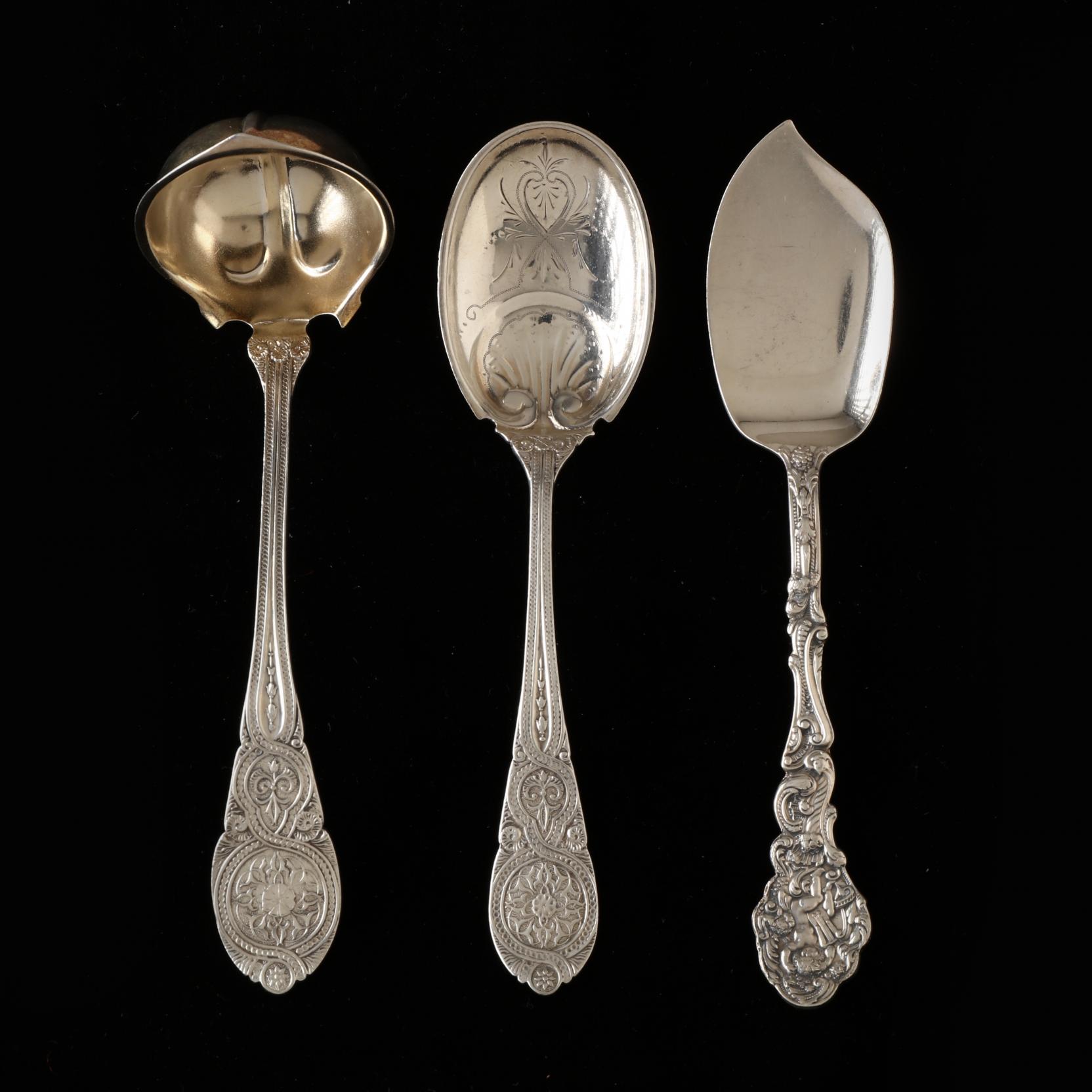 three-antique-american-sterling-silver-servers