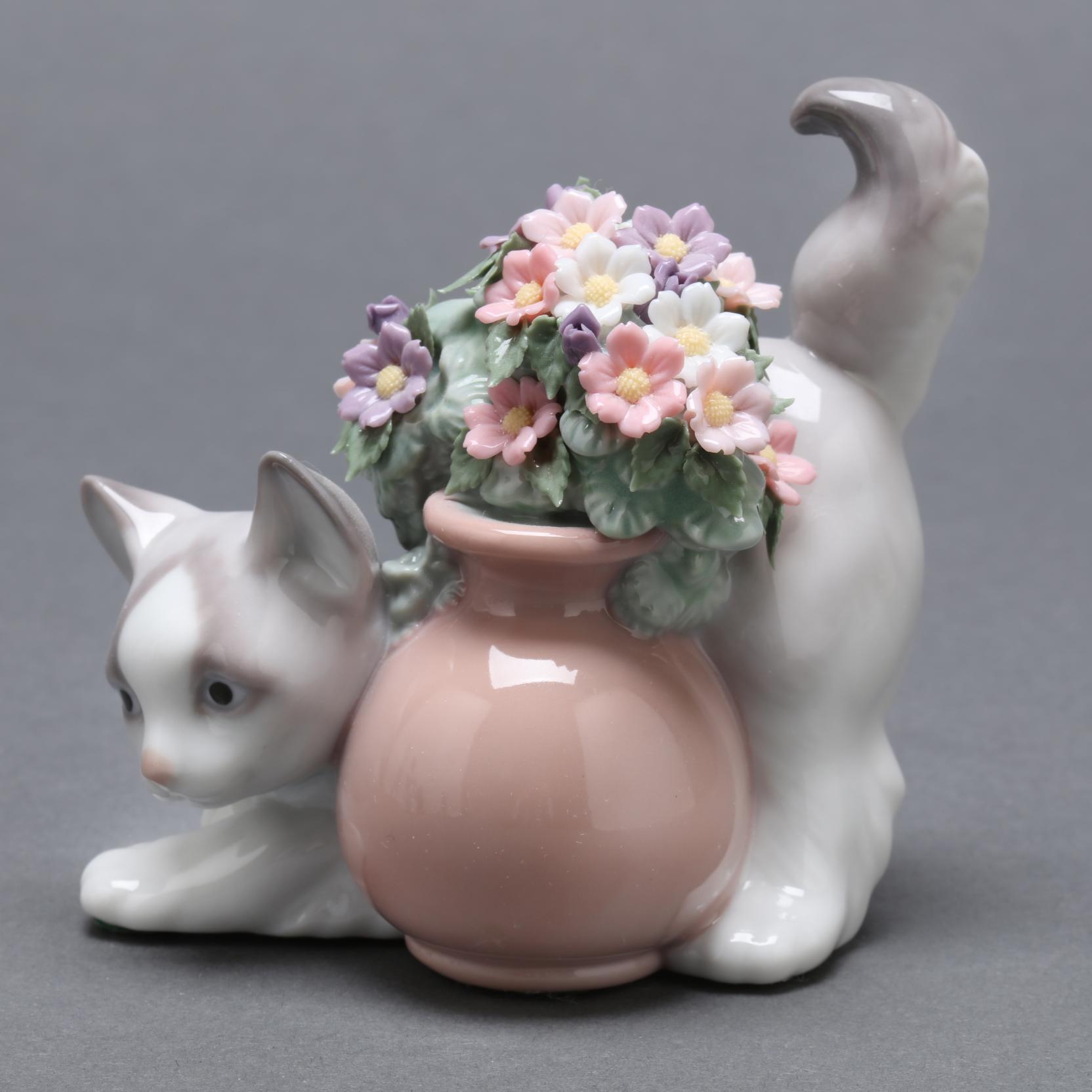 Five Lladró Figurines with Cats (Lot 1099 - Spring Porcelain &amp