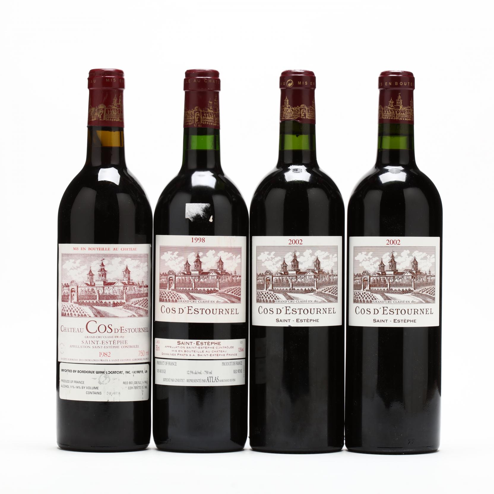 1982, 1998 & 2002 Chateau Cos d'Estournel (Lot 3061 - Rare &amp