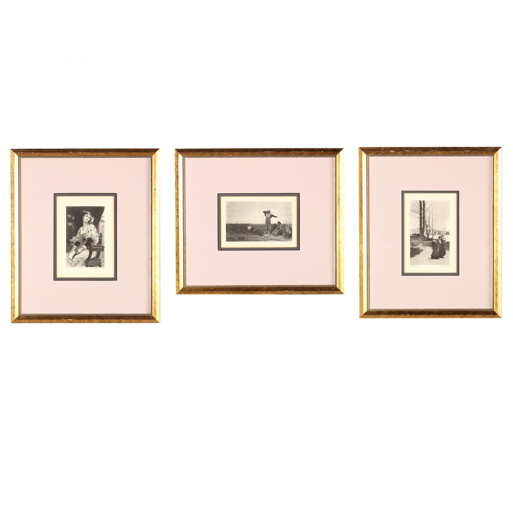 three-antique-framed-photogravures