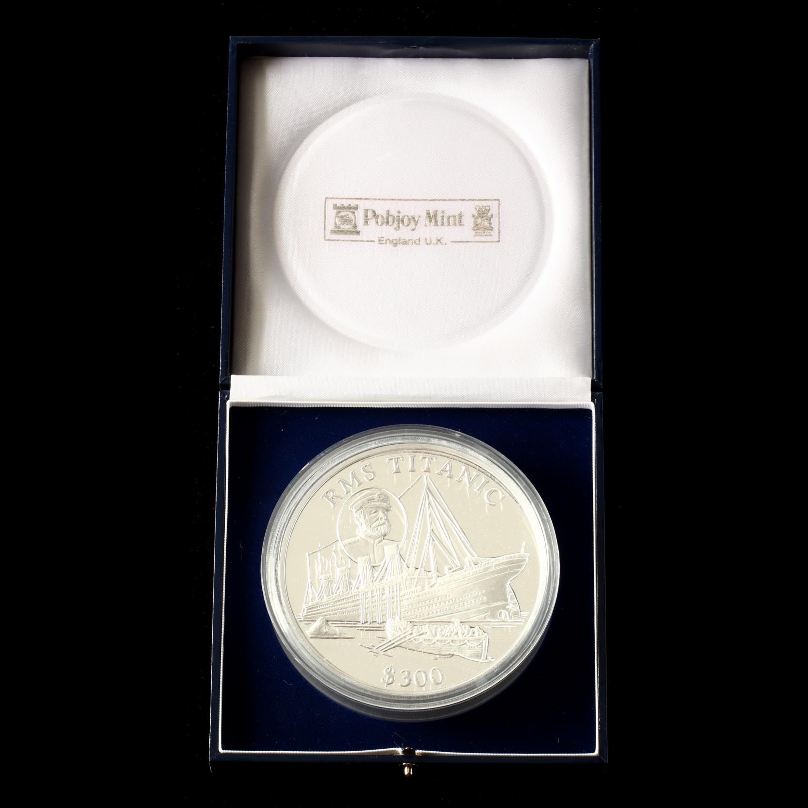 Liberia, 1998 $300 Silver Kilo RMS Titanic Commemorative Coin (Lot
