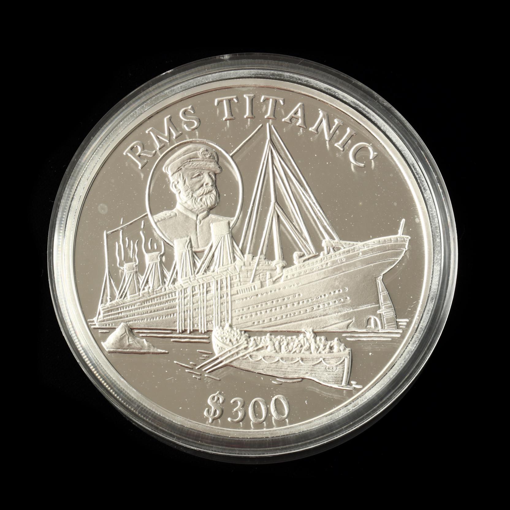 Liberia, 1998 $300 Silver Kilo RMS Titanic Commemorative Coin (Lot