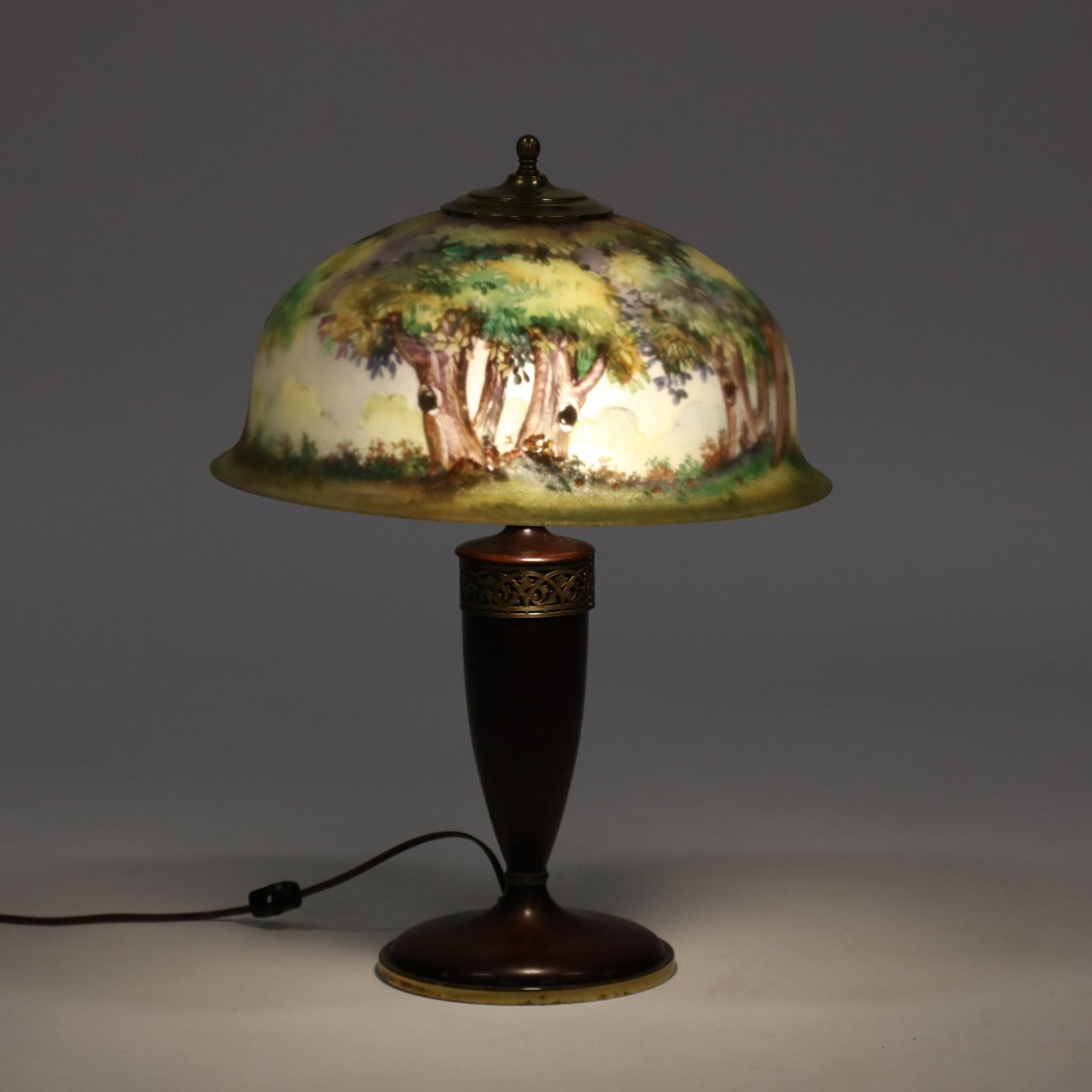 Pairpoint, Reverse Painted Table Lamp, Signed (Lot 81 - The August