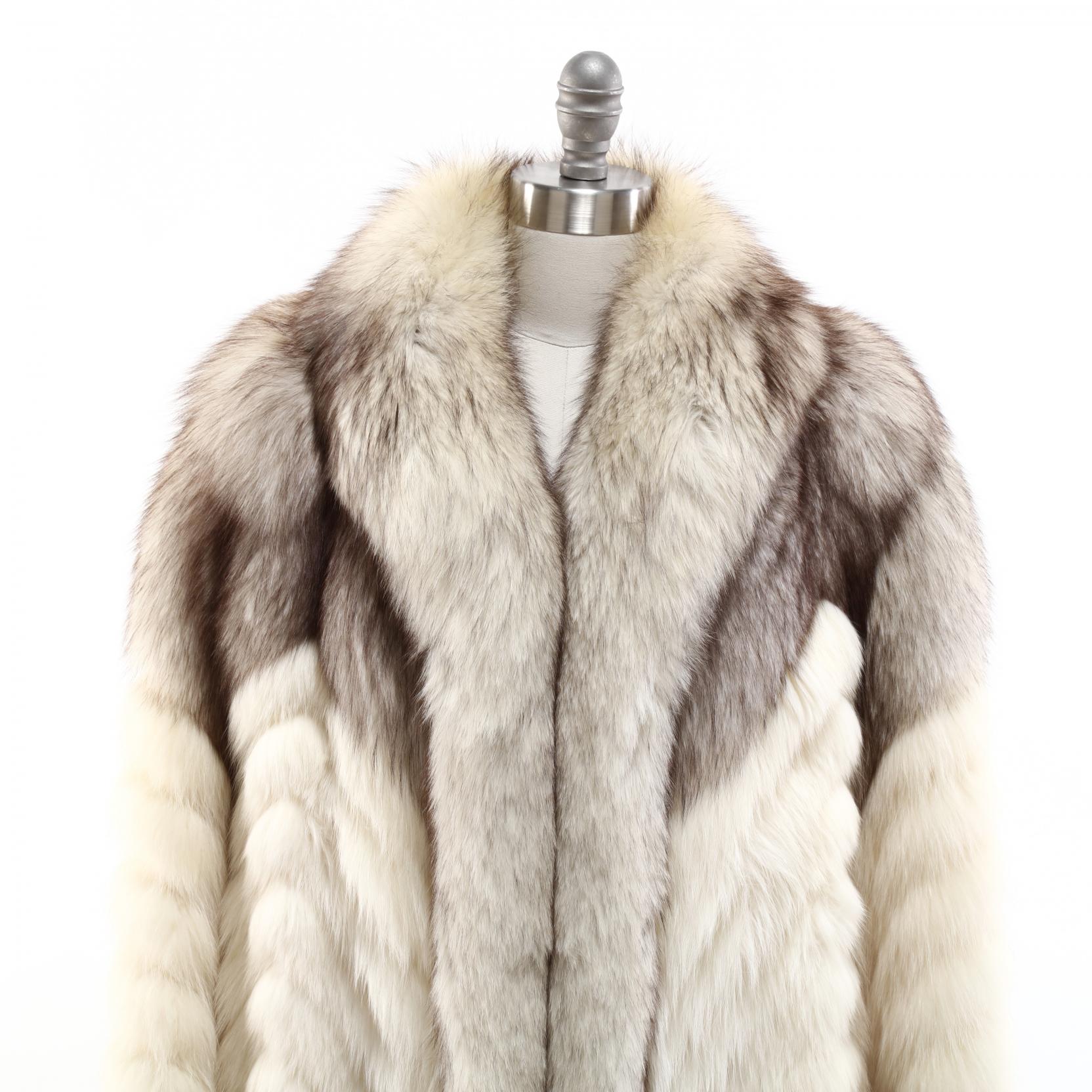 Treat Ürself fox fur coat Authentic Treat Urself Fox Fur Coat Outerwear Gray Brown