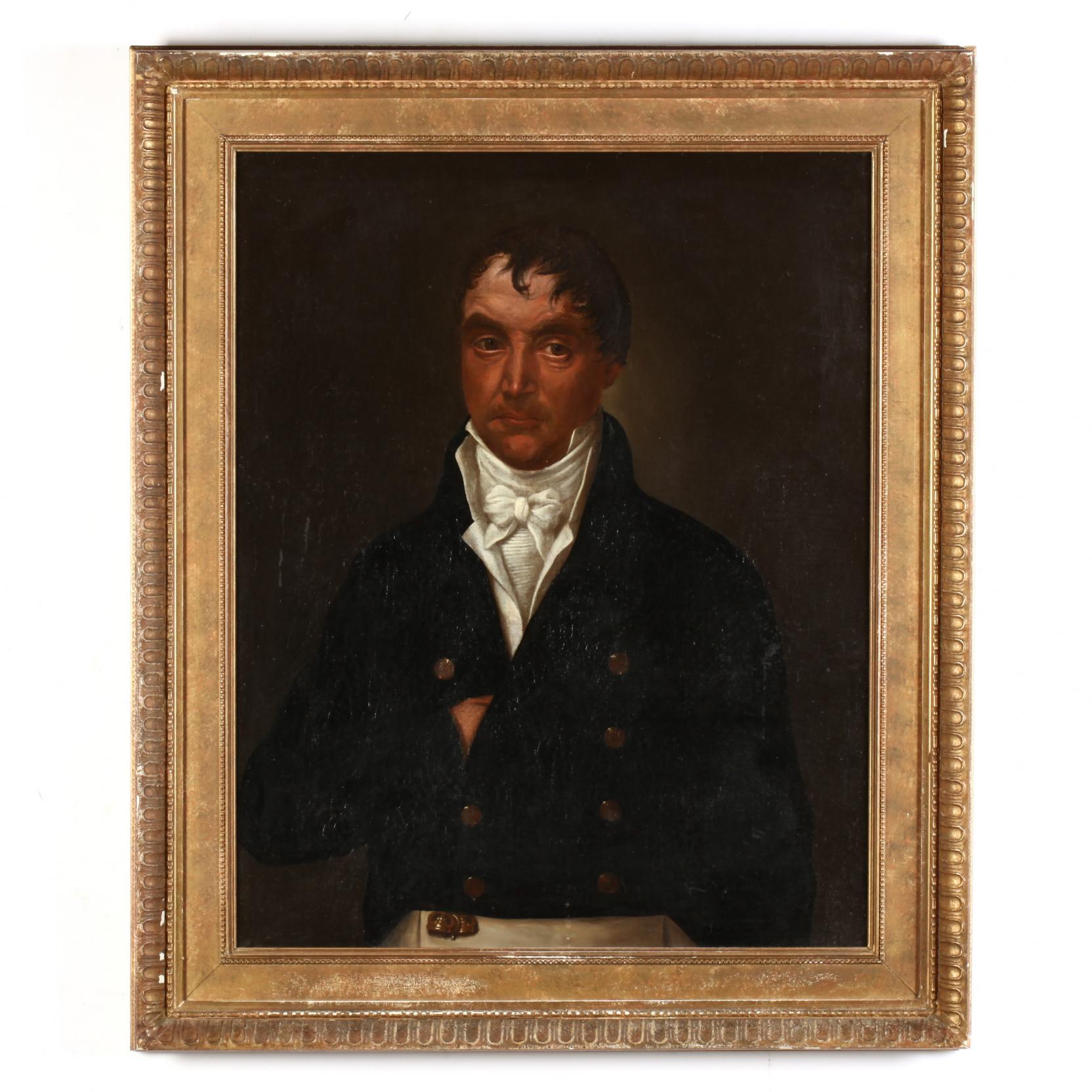An Antique Portrait of a French Man, circa 1800 (Lot 221 - The An Antique Portrait of a French Man, circa 1800 (Lot 221 - The