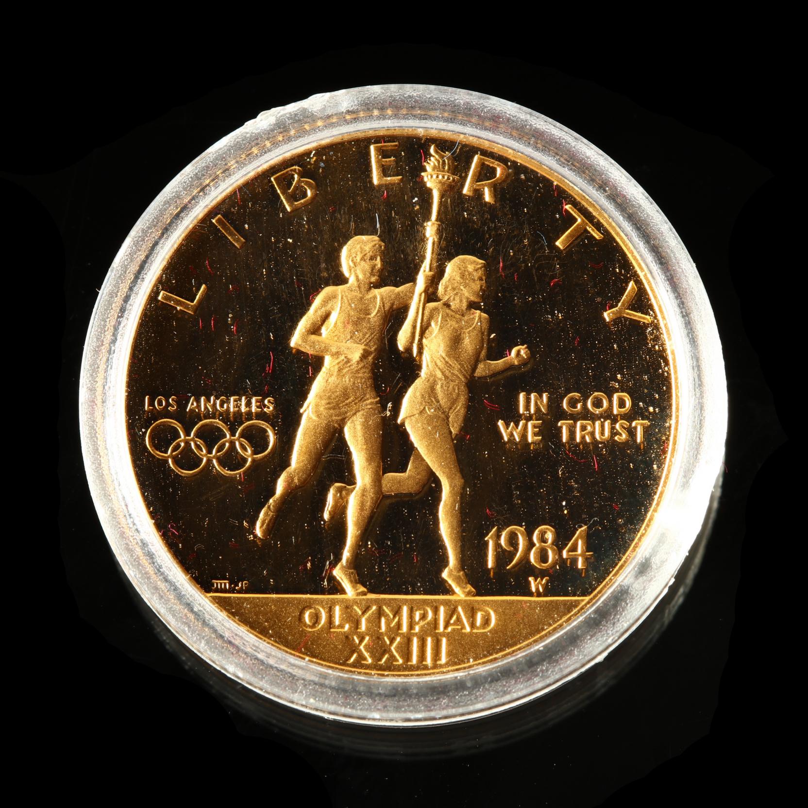 1984-W $10 Los Angeles XXIII Olympiad Proof Gold Coin (Lot 3015