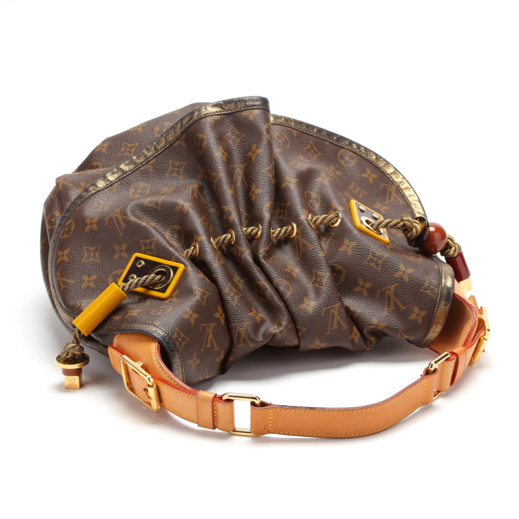 Kalahari leather handbag Louis Vuitton Yellow in Leather - 23209039