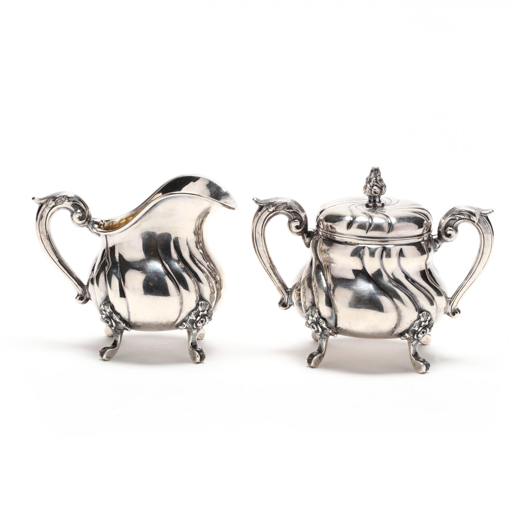 A Vintage Sterling Silver Breakfast Set, German (Lot 2064