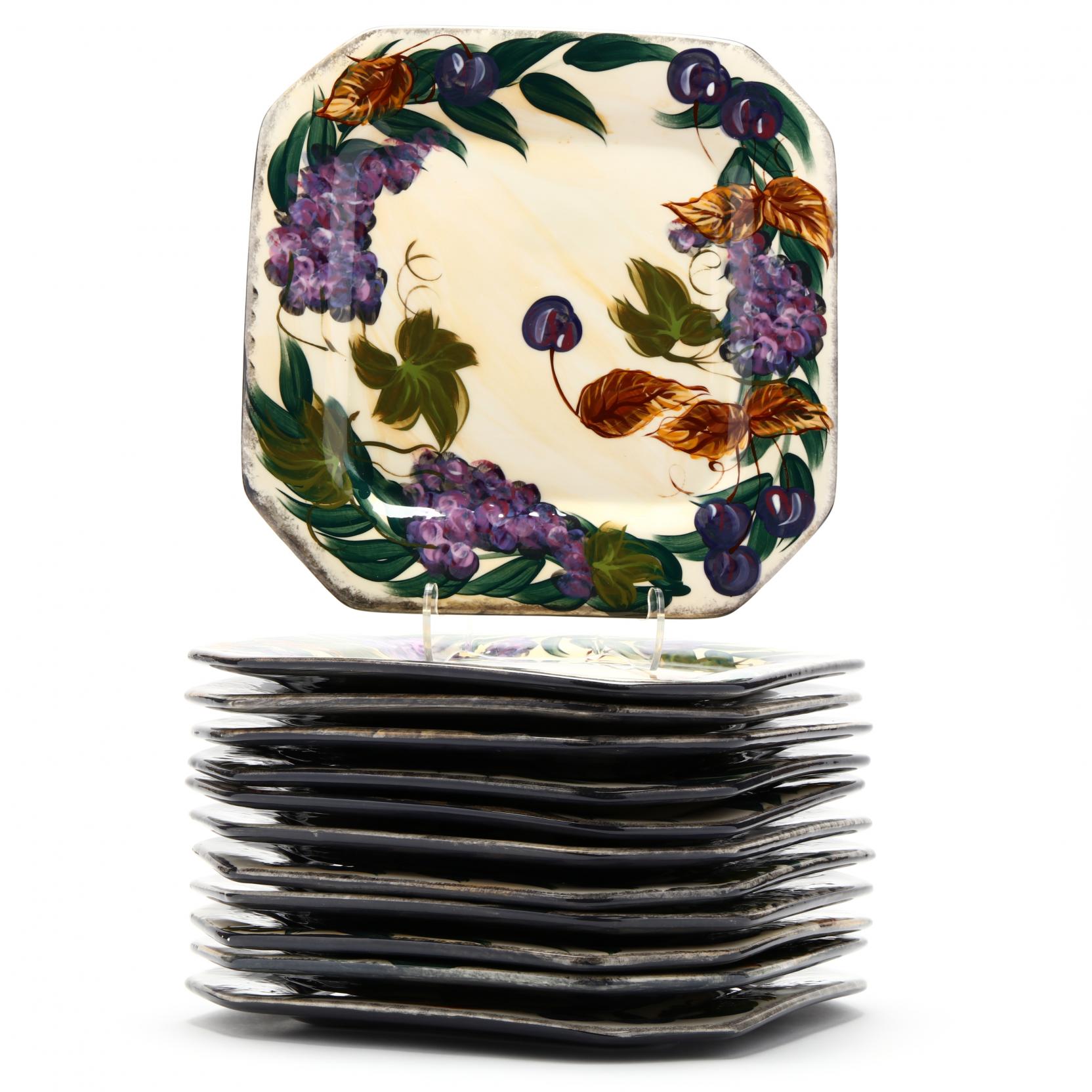 tessworks-set-of-twelve-custom-paint-decorated-chargers