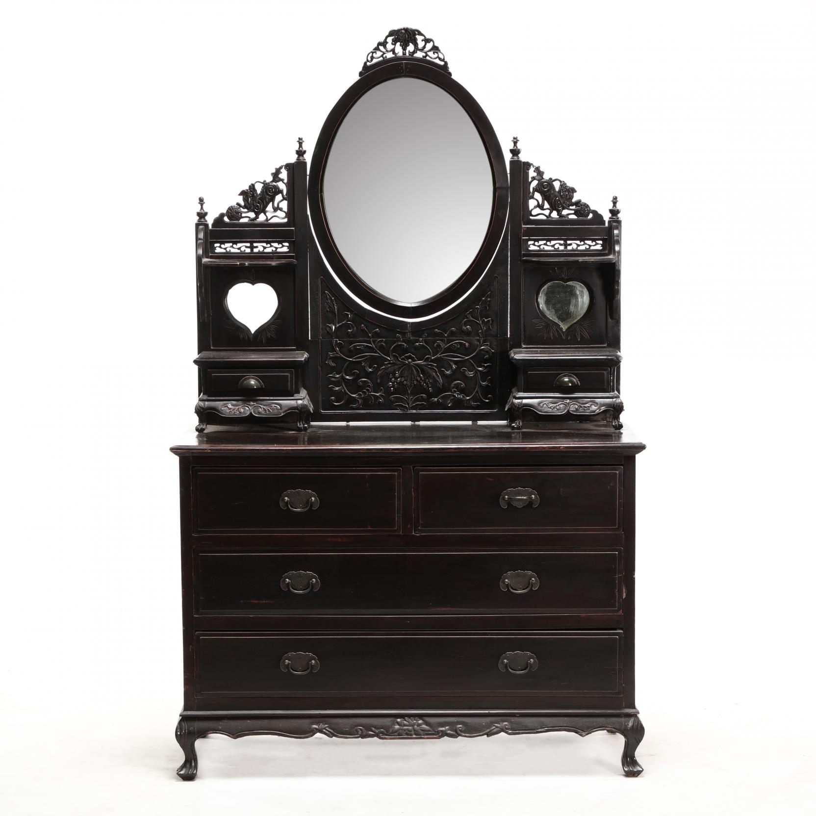 Chinese Chippendale Dresser with Mirror (Lot 1125 - The Collection of NOA  Living presented by Leland Little Auctions and Iron Horse Auction Co.Oct 3,  2018, 9:00am)