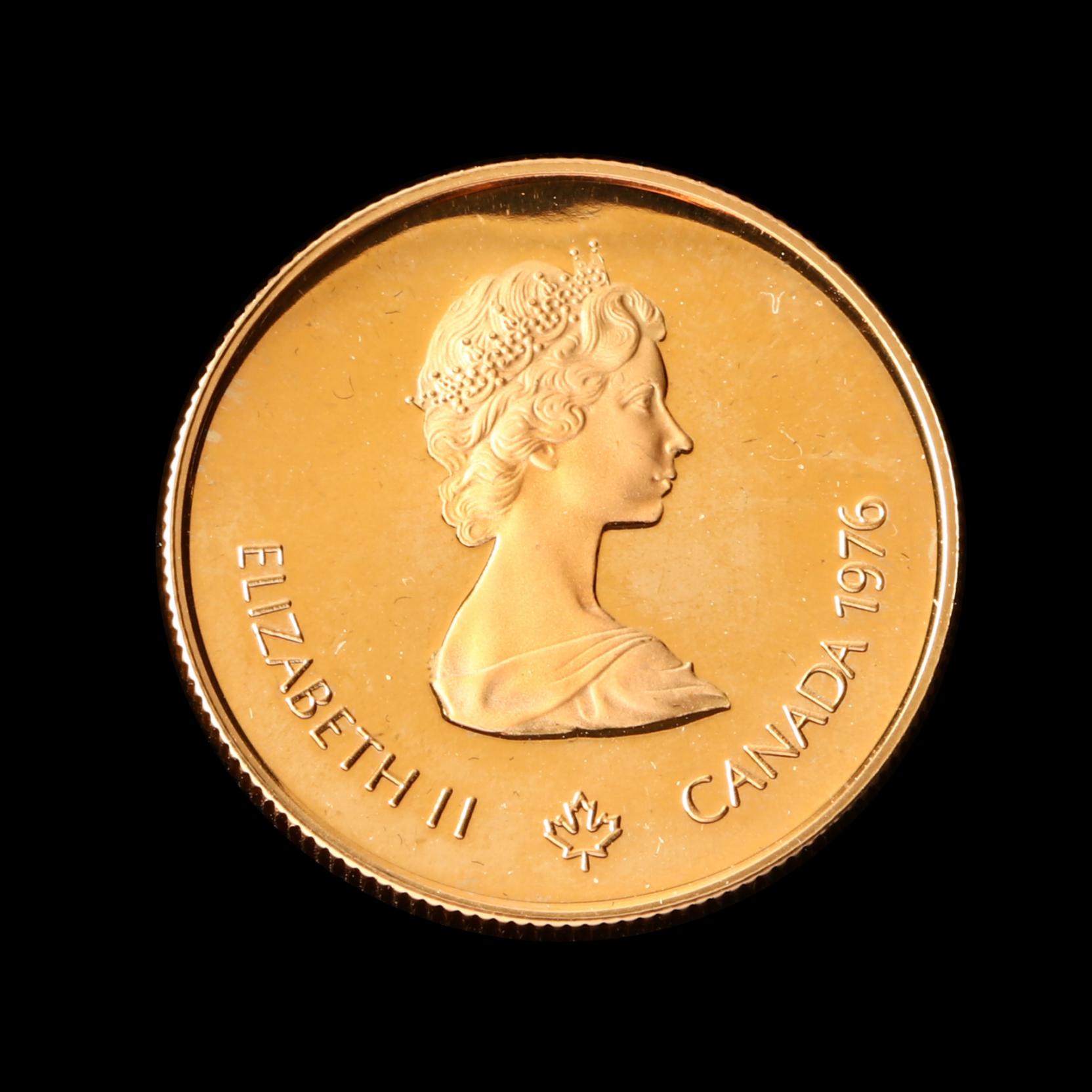 Canada, 1976 XXI Olympiad $100 Proof Half Ounce Gold Coin