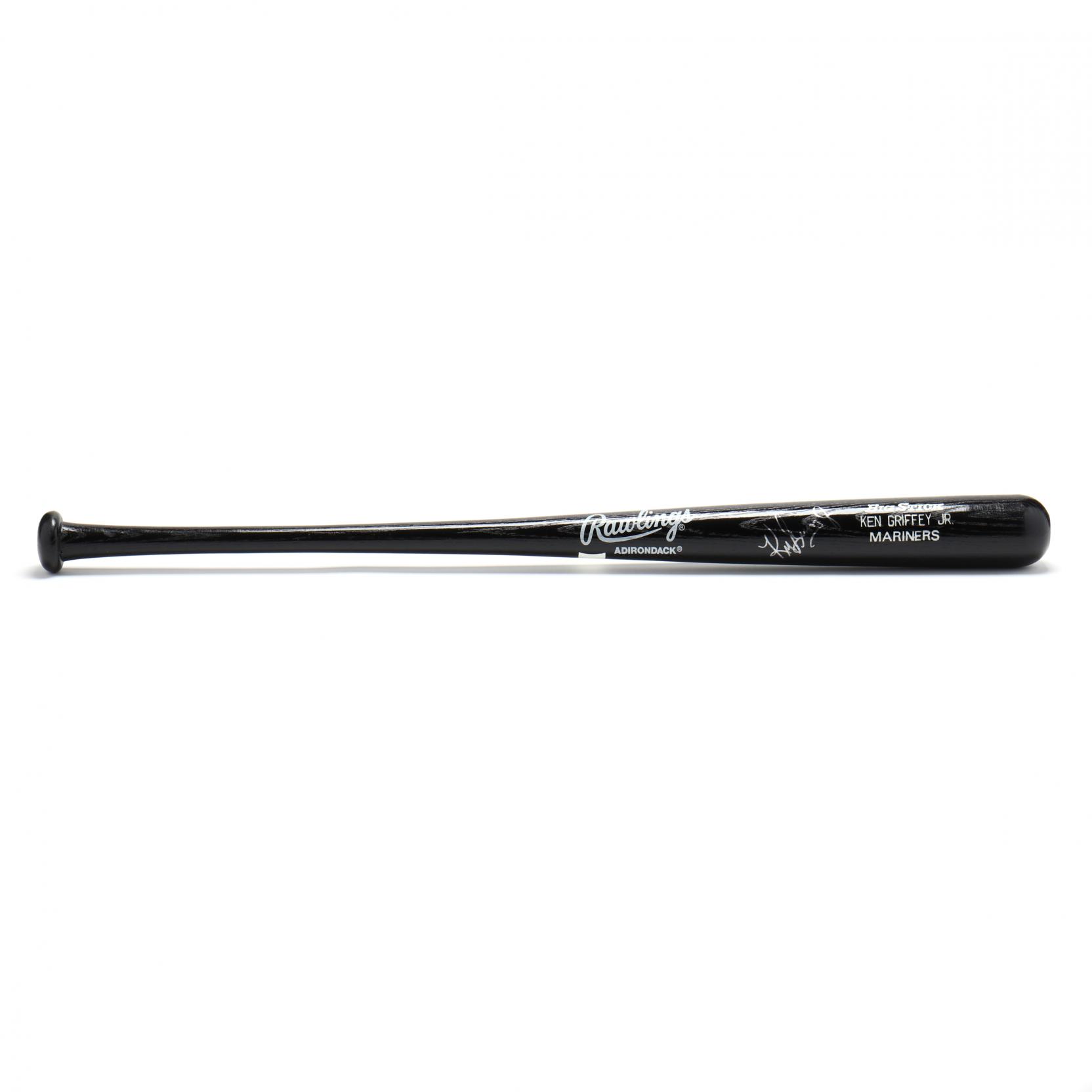 Ken Griffey Jr. Autographed Black Rawlings Big Stick Bat with COA