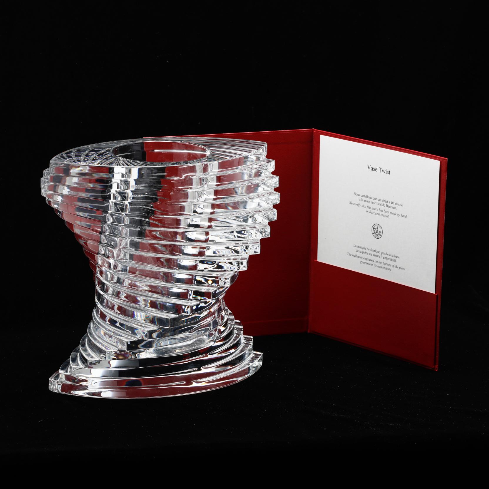 Baccarat Crystal Twist Vase (Lot 545 - End-of-Summer Gallery
