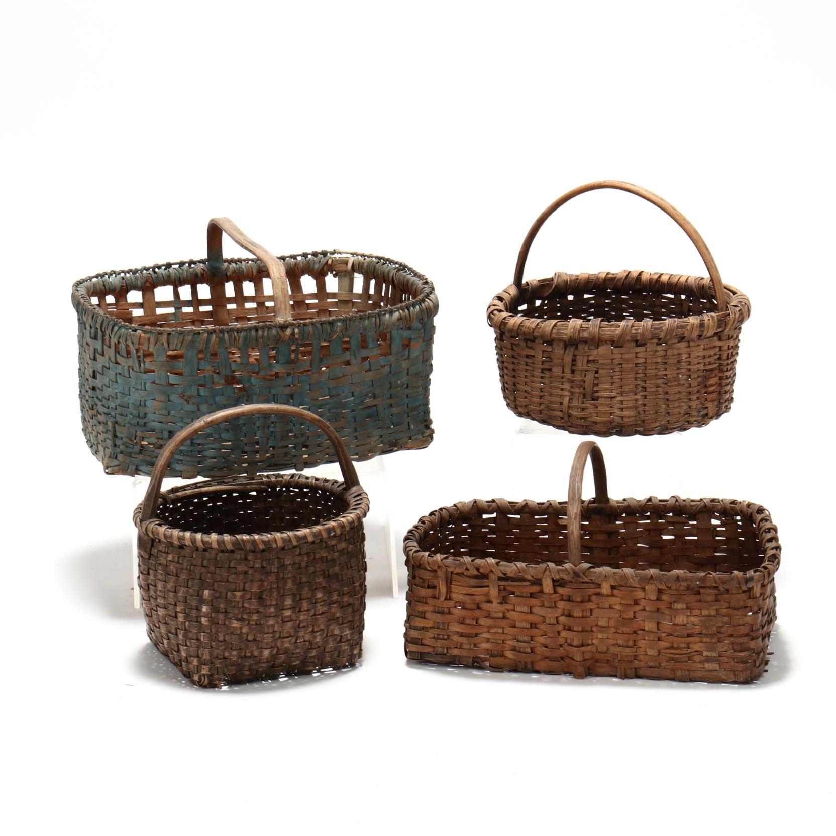 Four Antique Primitive Baskets (Lot 356 - The Estate of the late